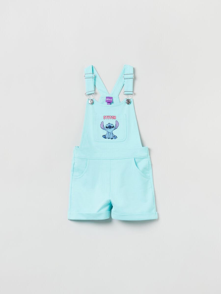 Short dungarees with Disney Stitch patch_0