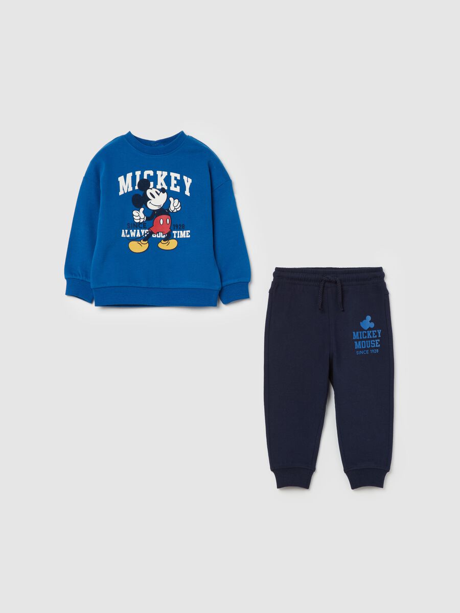 Fleece jogging set with Mickey Mouse print_0