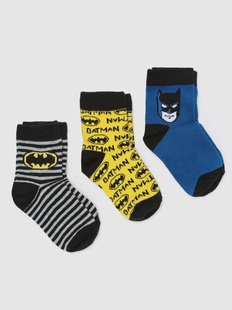 Three-pair pack socks in organic cotton with Batman design_0