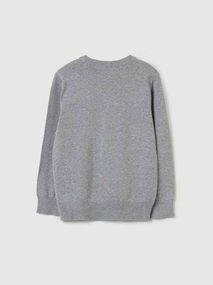 Cotton pullover with round neck_1