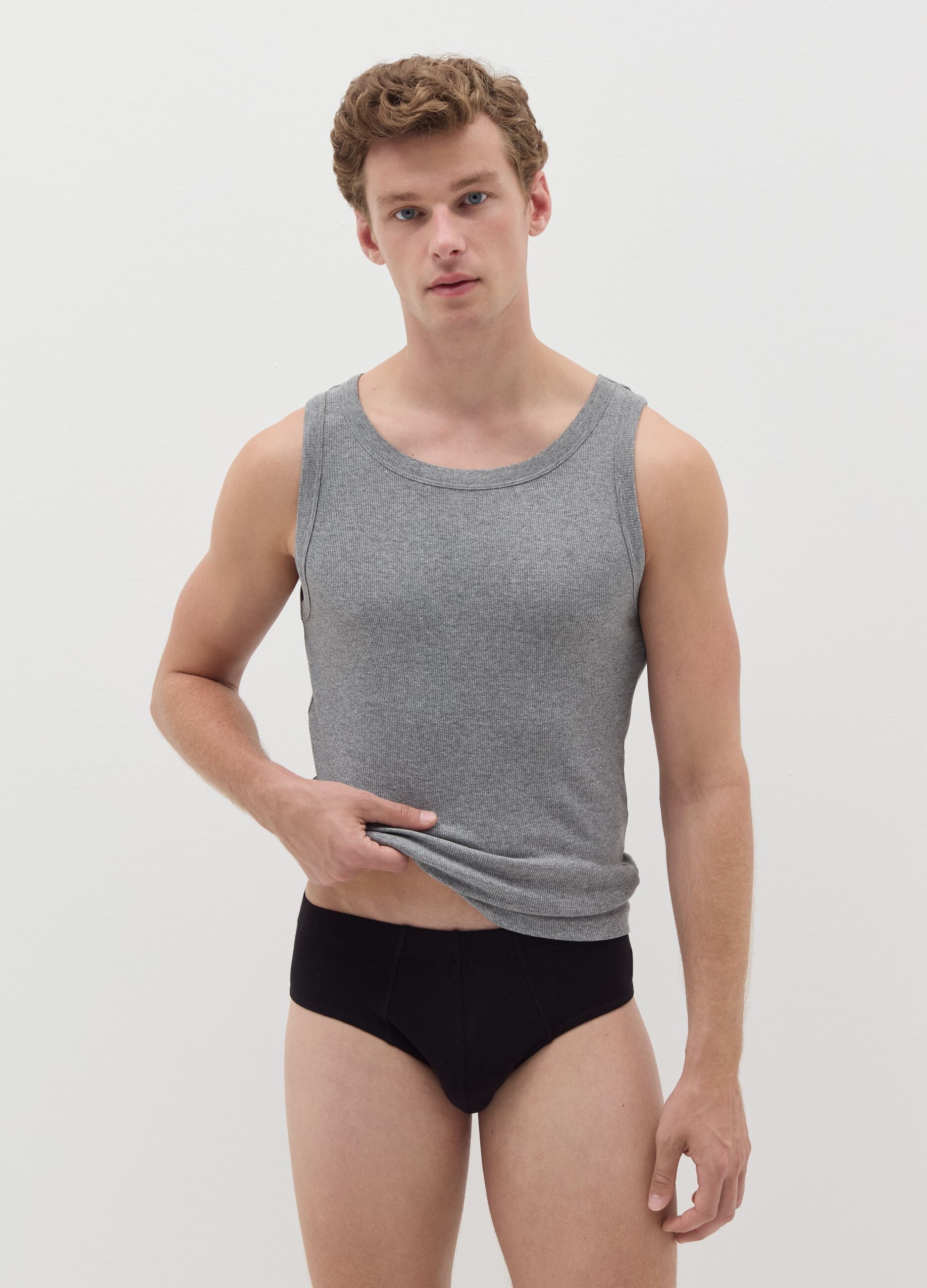 Three-pack briefs in stretch organic cotton