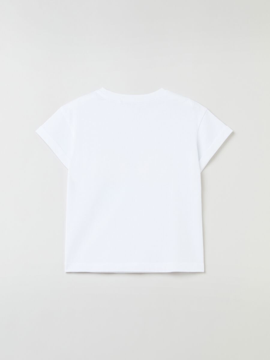 T-shirt in cotone con stampa glitterata_1
