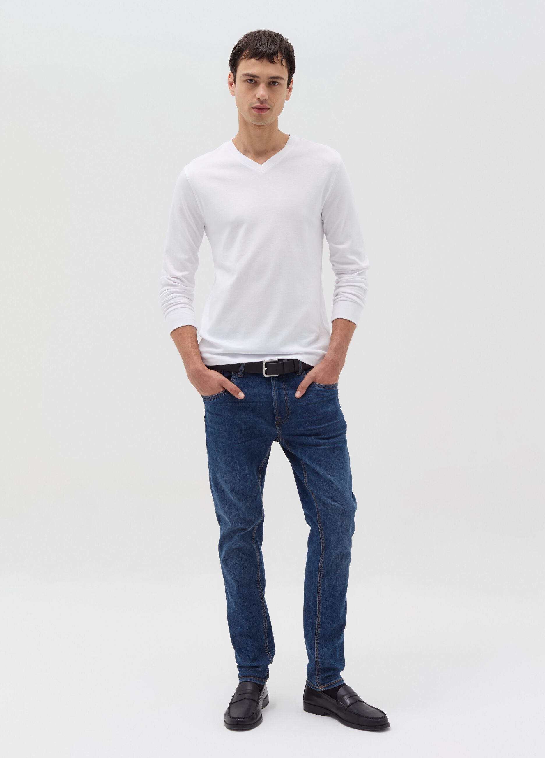 Skinny-fit stretch jeans with five pockets