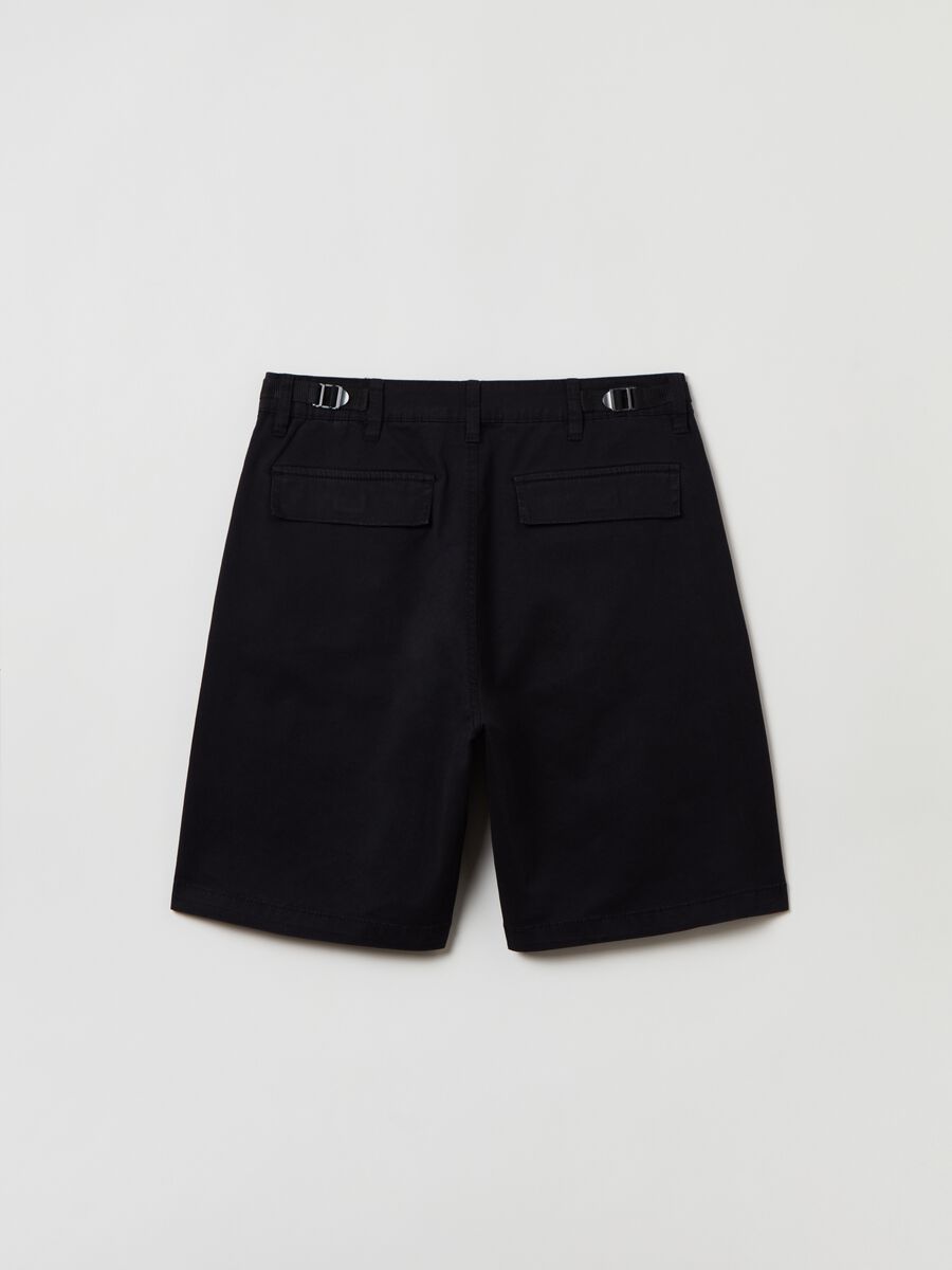 Multi Pocket Cargo Shorts Black_6