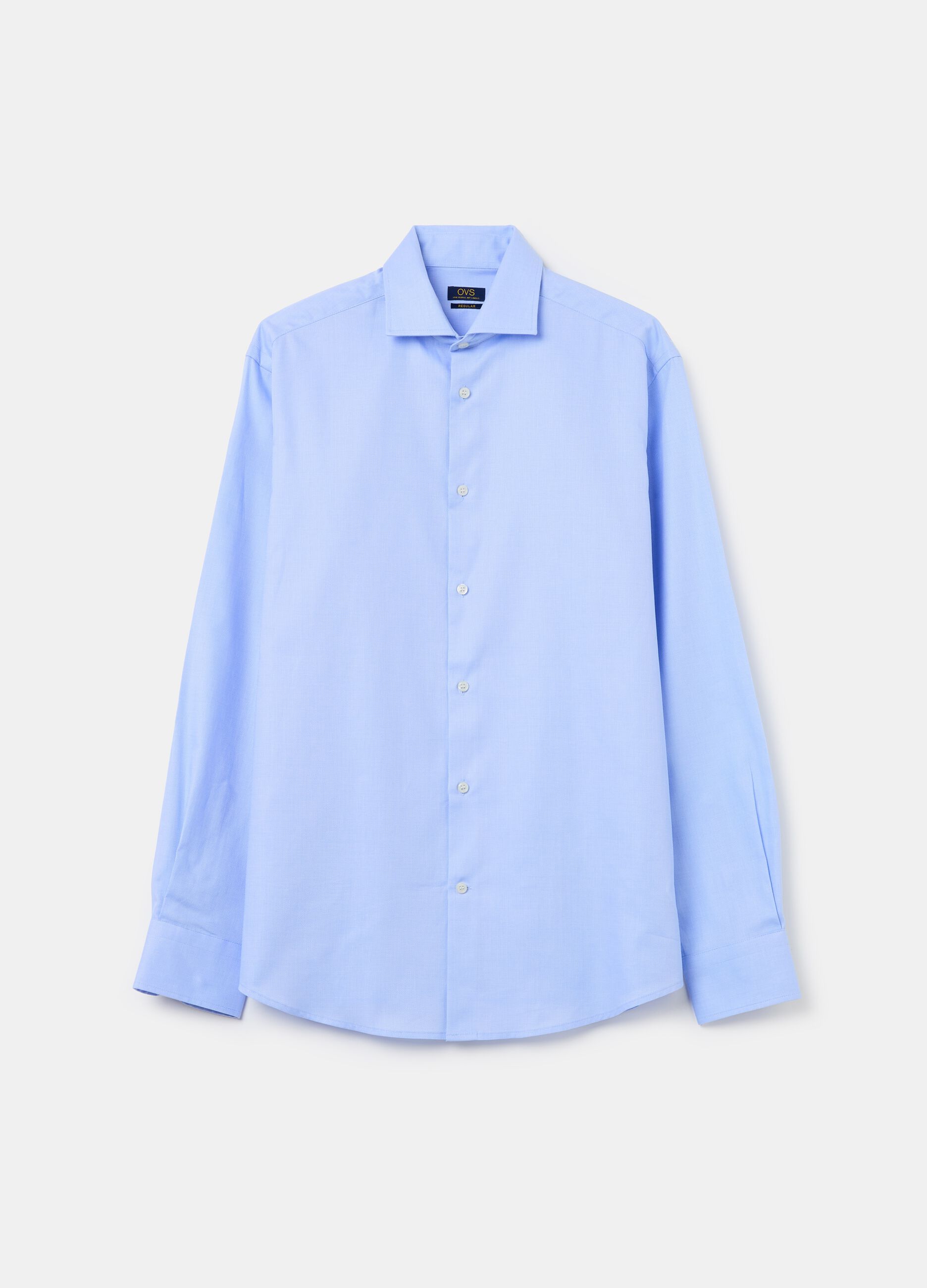 Regular-fit easy-iron shirt in Oxford cotton