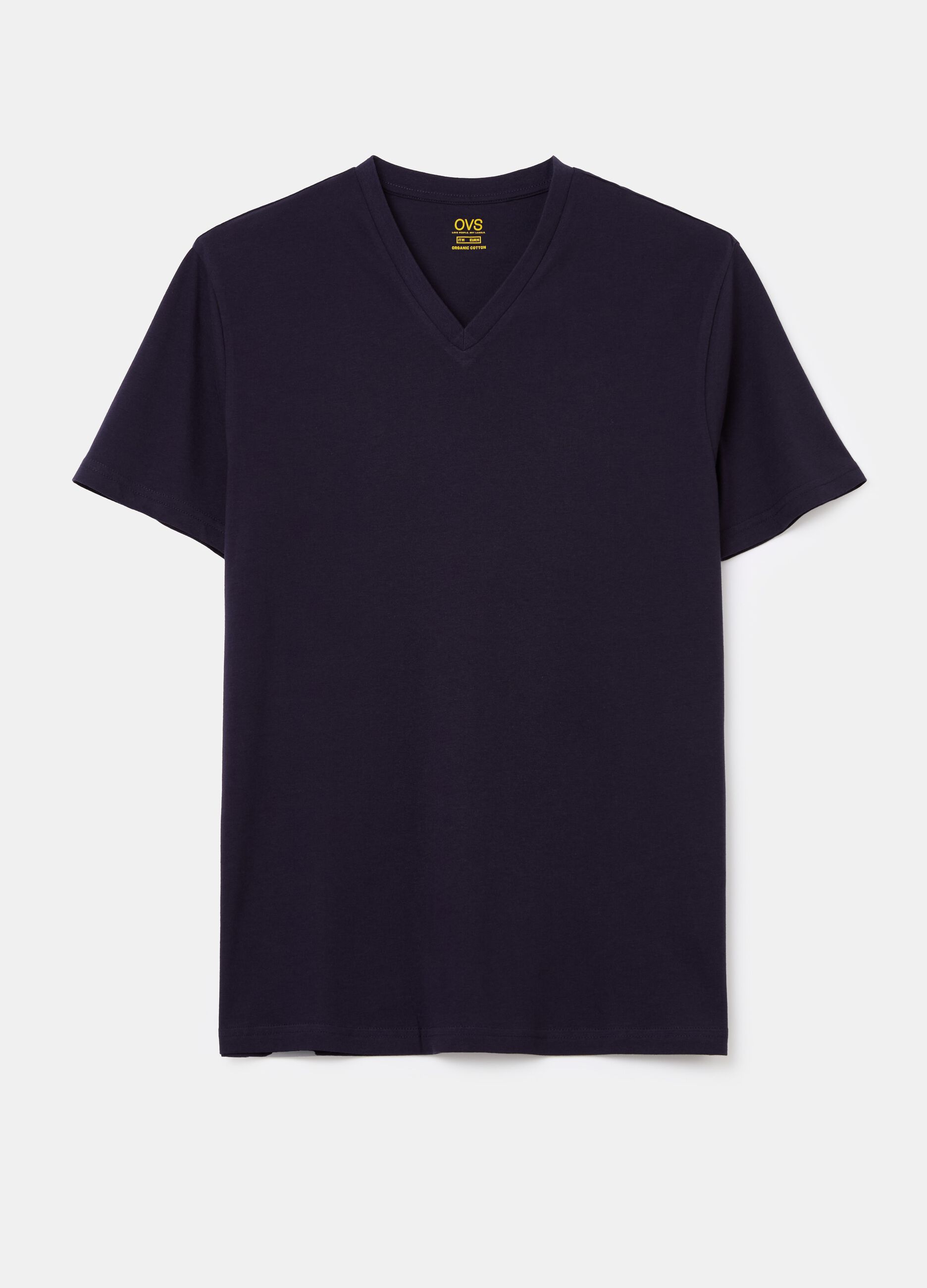 Organic cotton undershirt with V neck