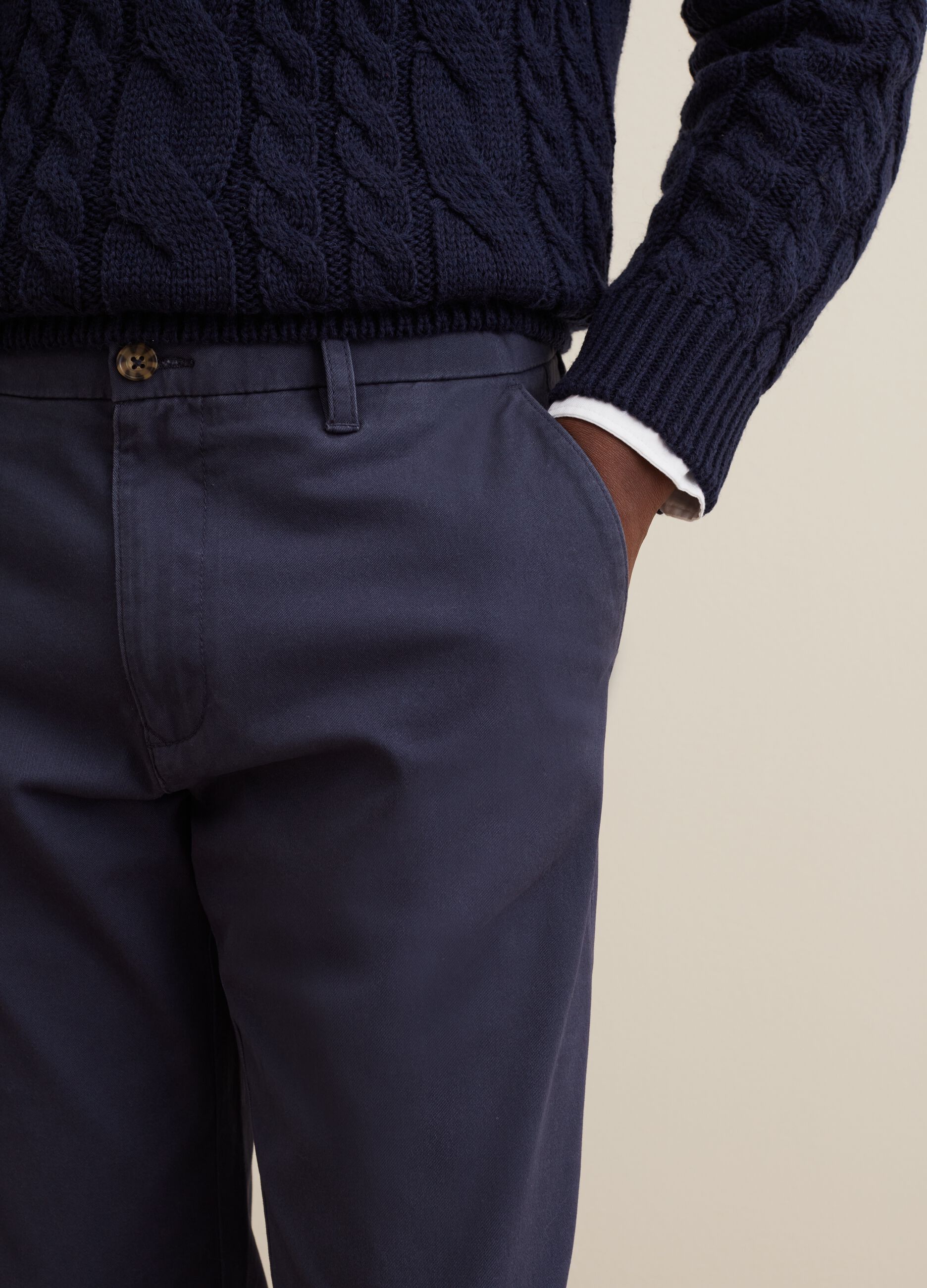 Stretch cotton chinos