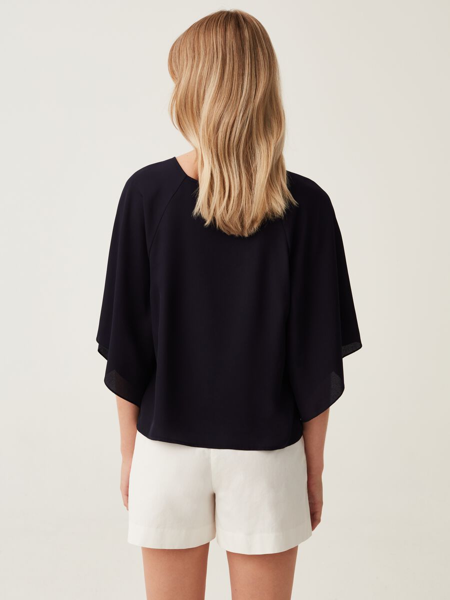 Georgette T-shirt with kimono sleeves_2