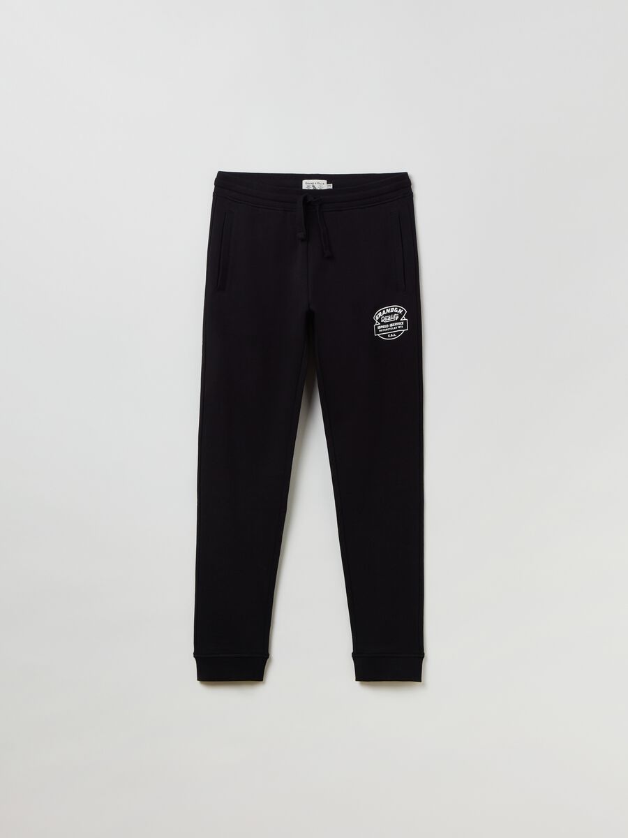 Grand&Hills plush joggers with drawstring and print_0