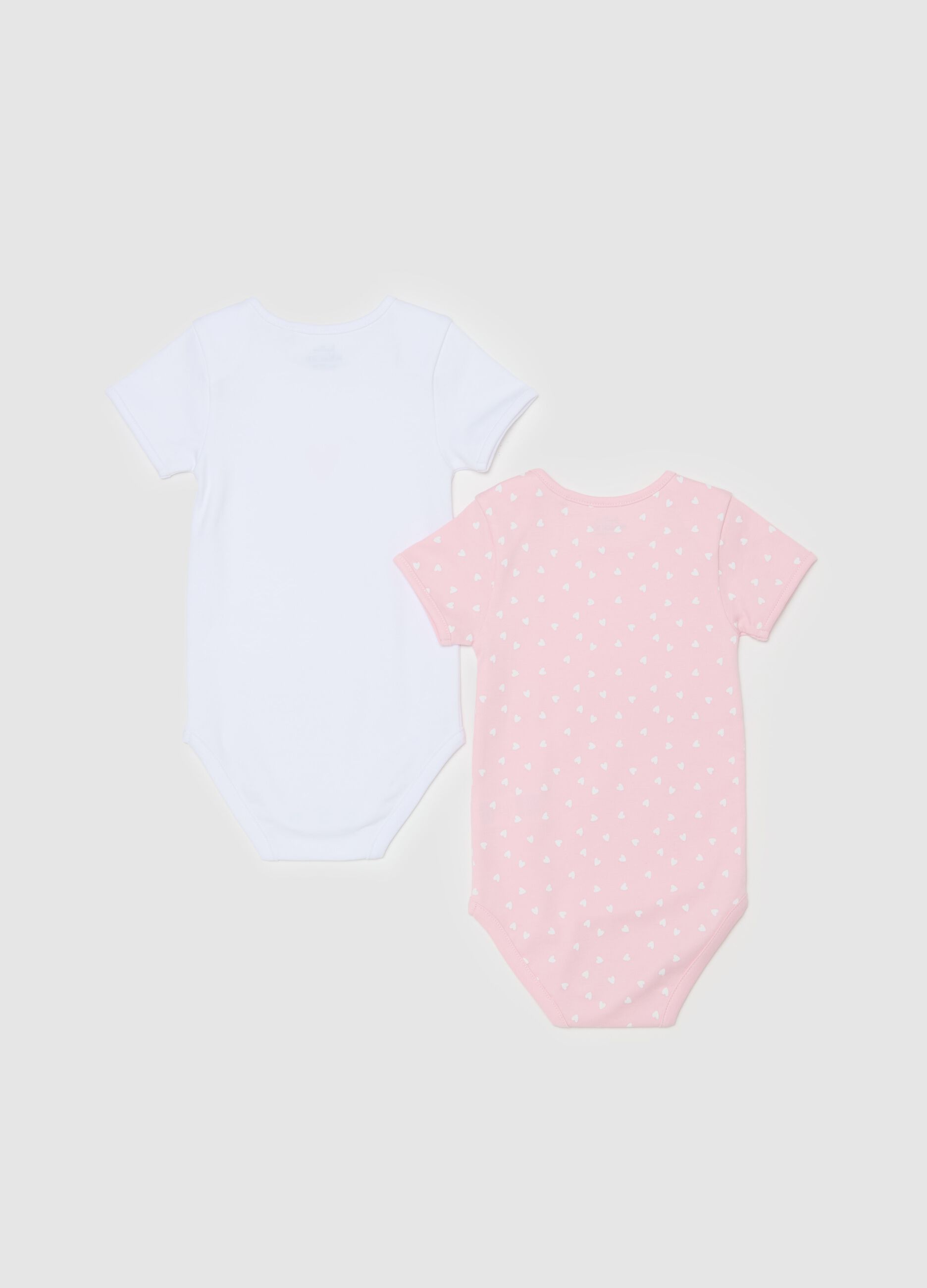 Two-pack organic cotton bodysuits with print