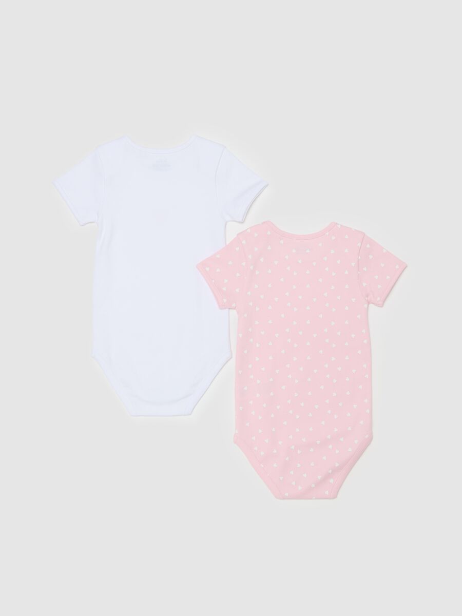 Two-pack organic cotton bodysuits with print_1