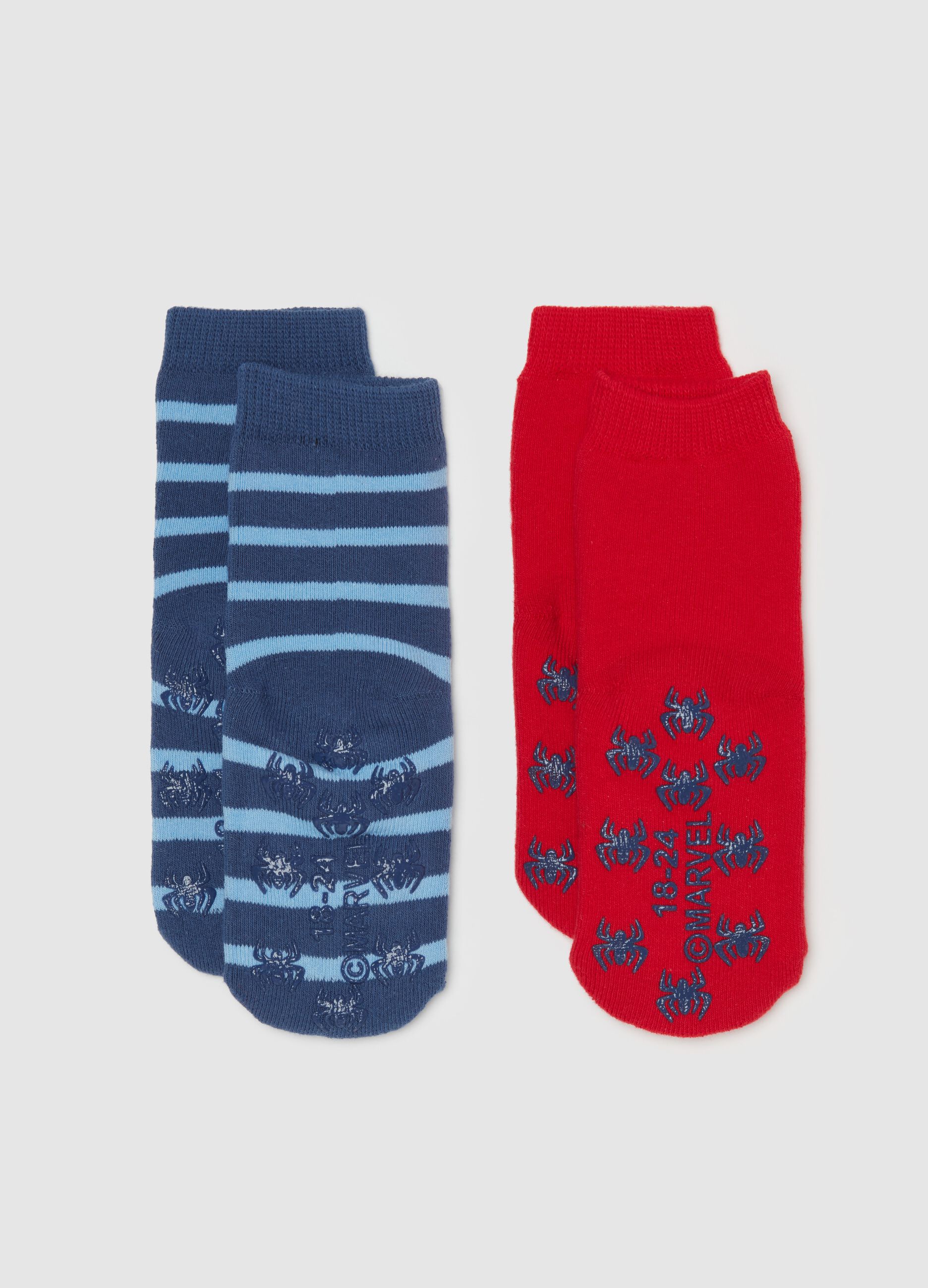 Two-pair pack Spider-Man slipper socks