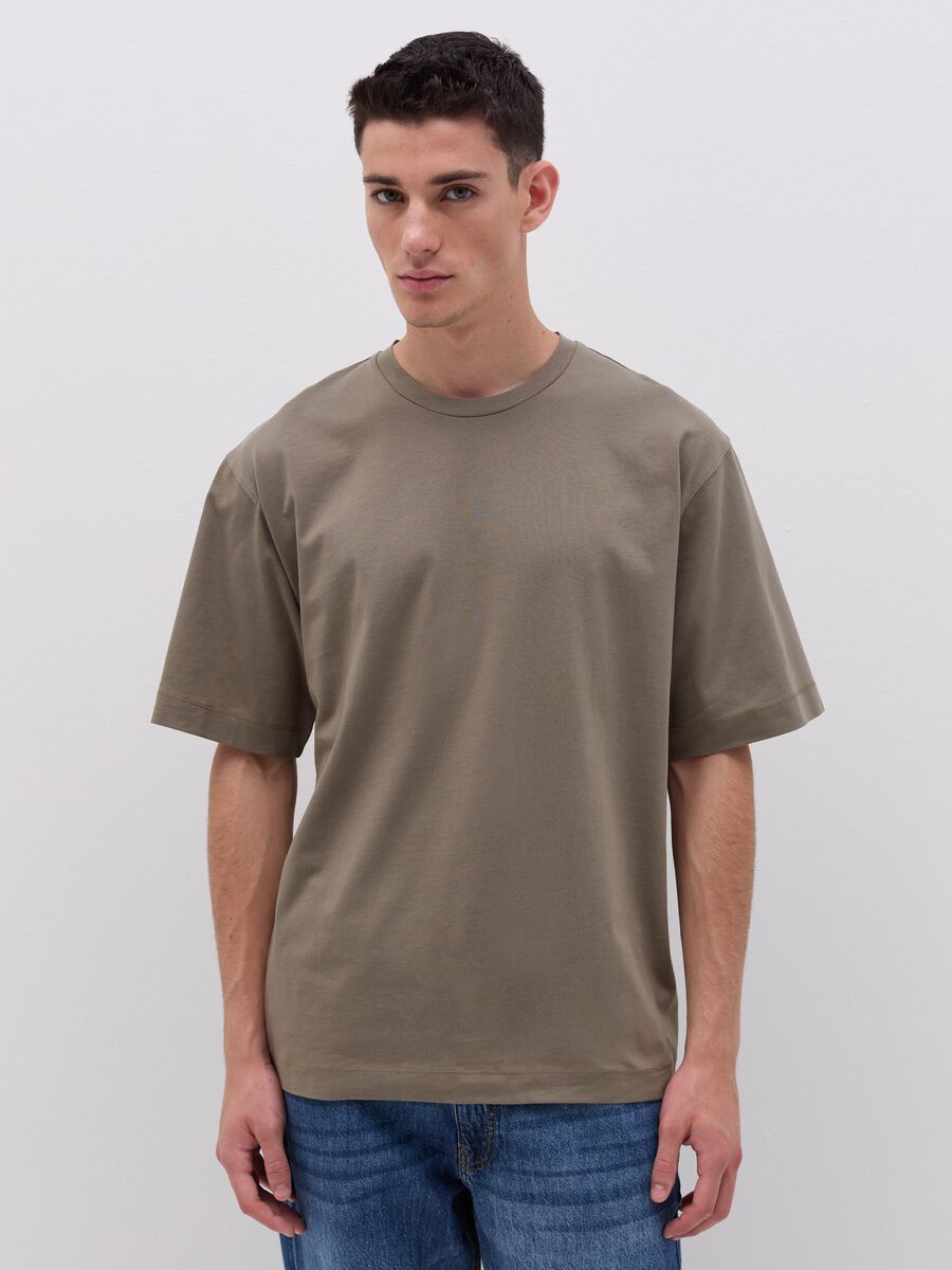 Cotton T-shirt with round neck_1