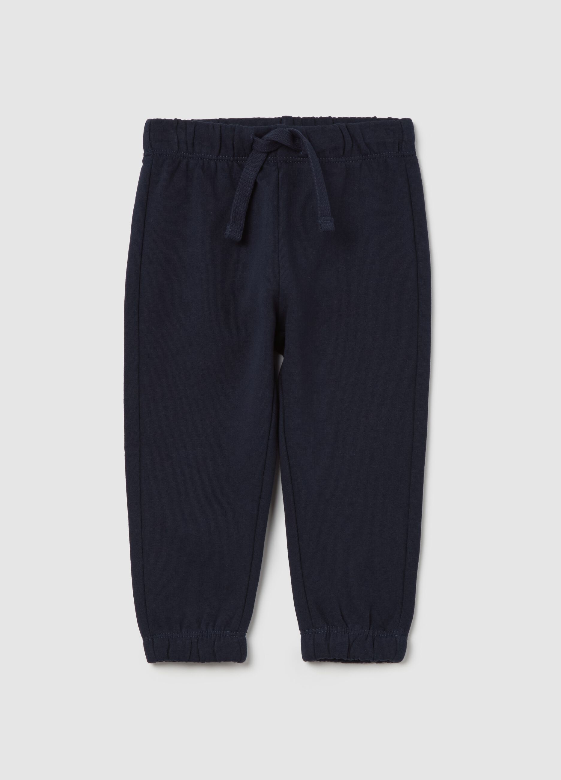 Fleece joggers with drawstring