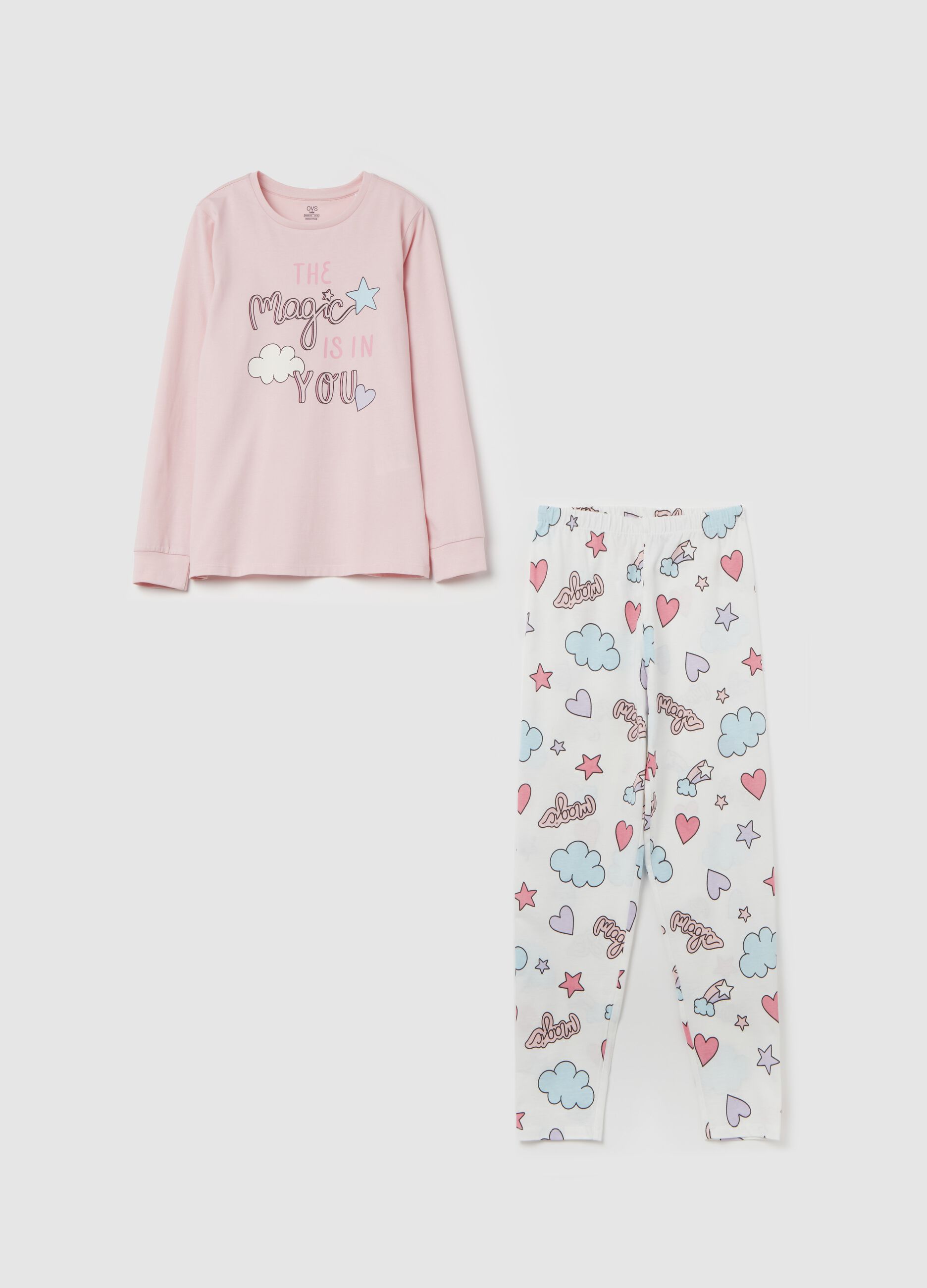 Organic cotton pyjamas with print