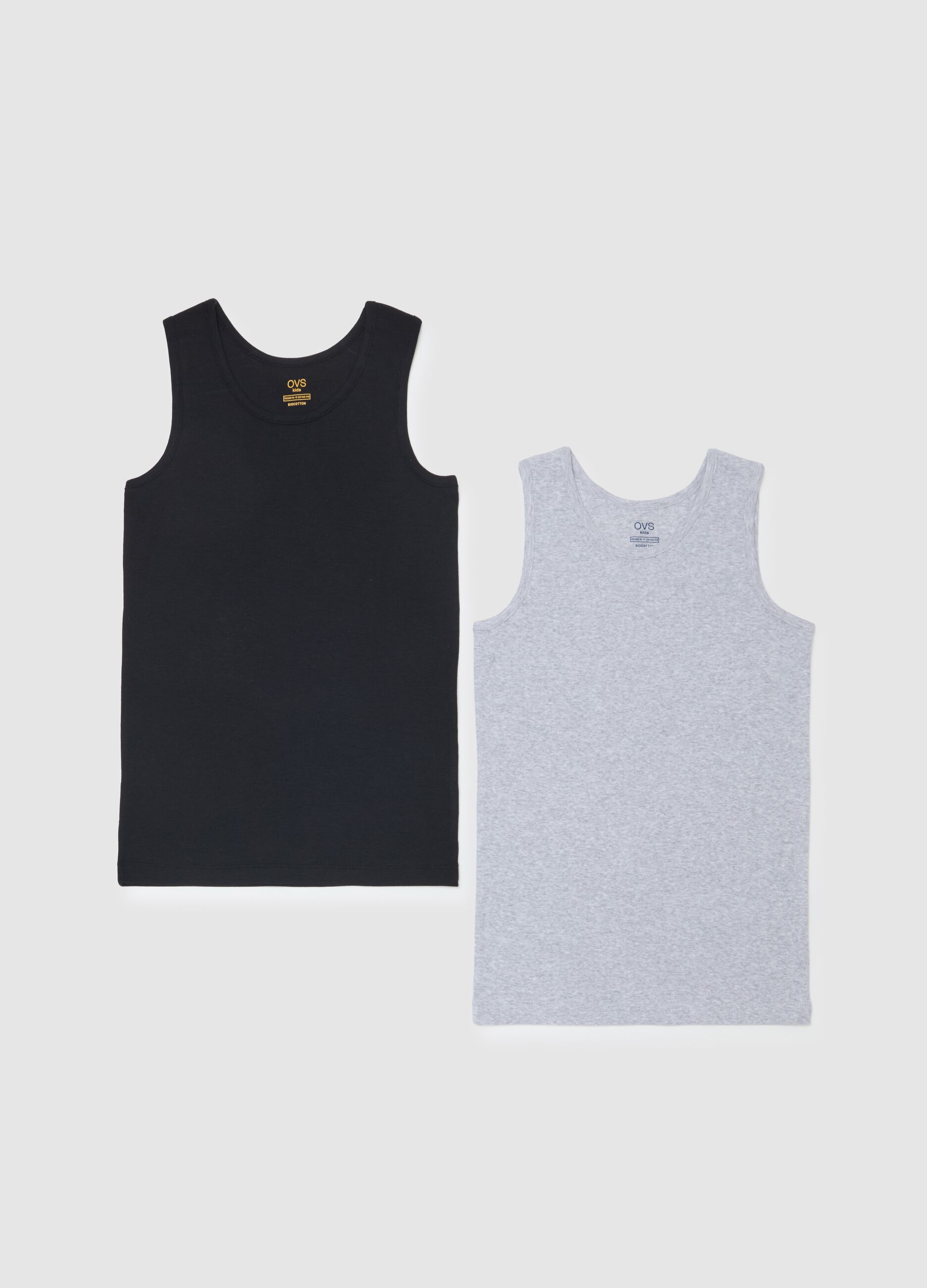 Two-pack organic cotton under vests