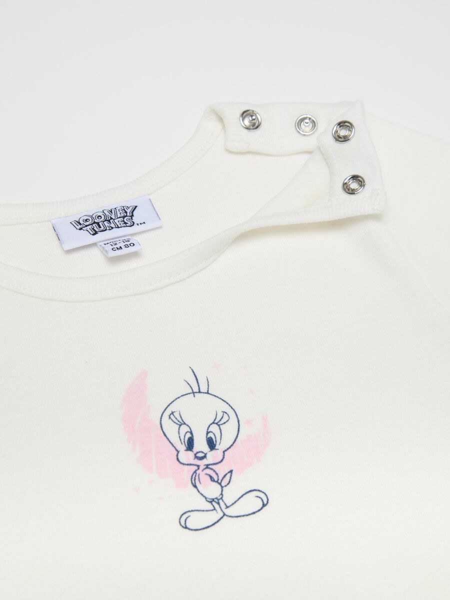 Two-pack bodysuits in organic cotton with Tweetie Pie print_2