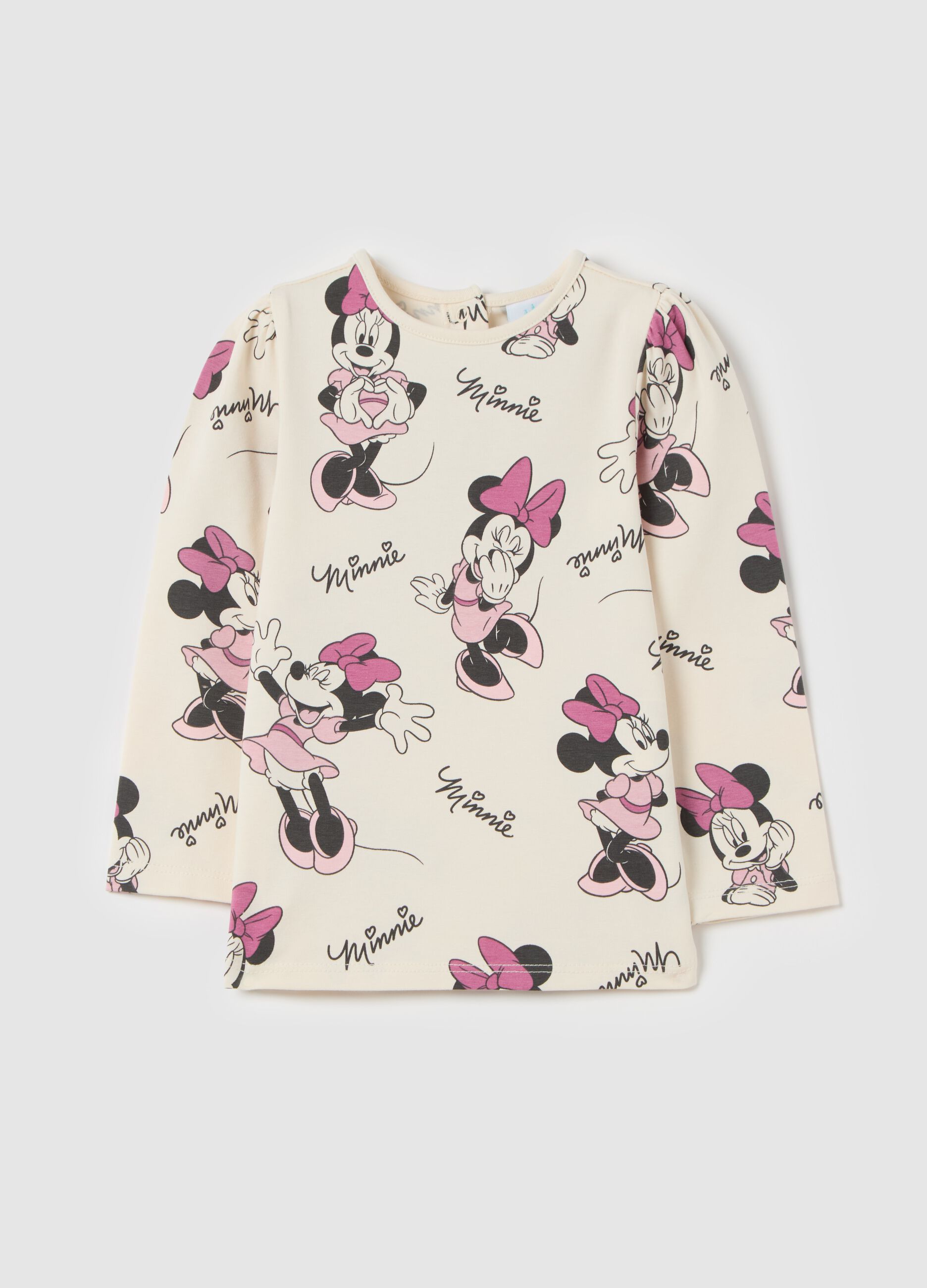 T-shirt in cotone bio con stampa Minnie