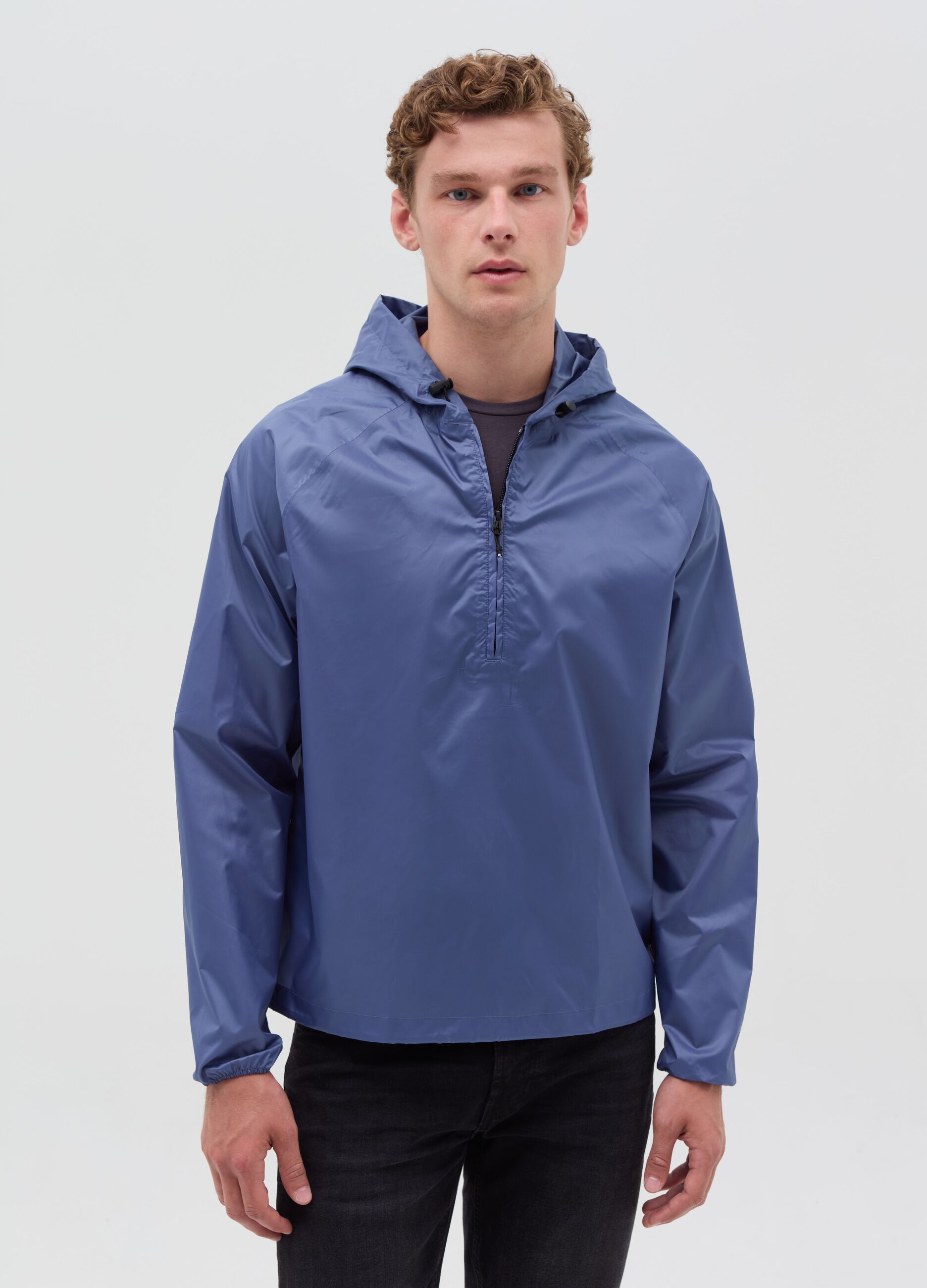 Essential waterproof half-zip jacket