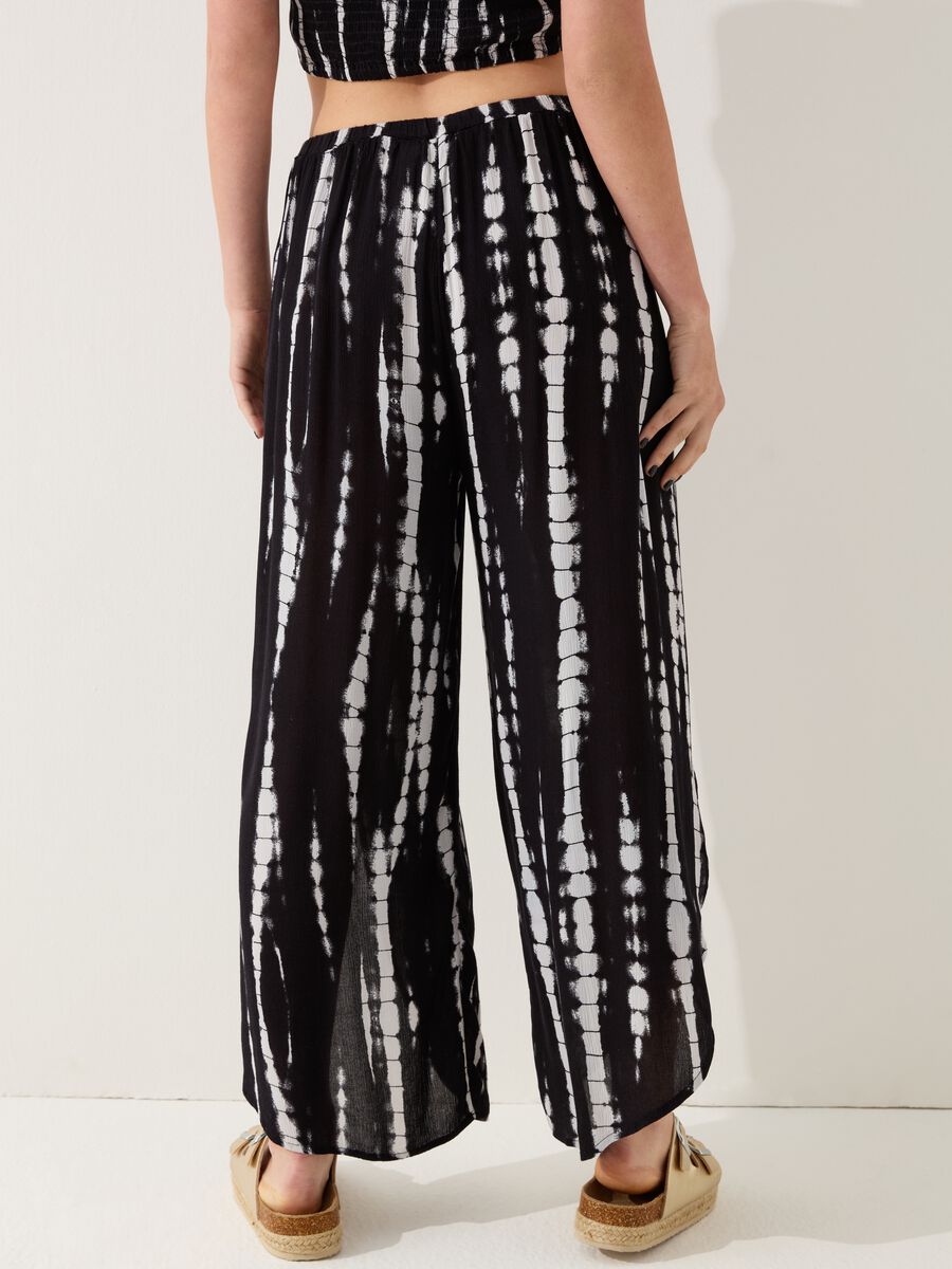 Tie-dye beach cover-up trousers_2