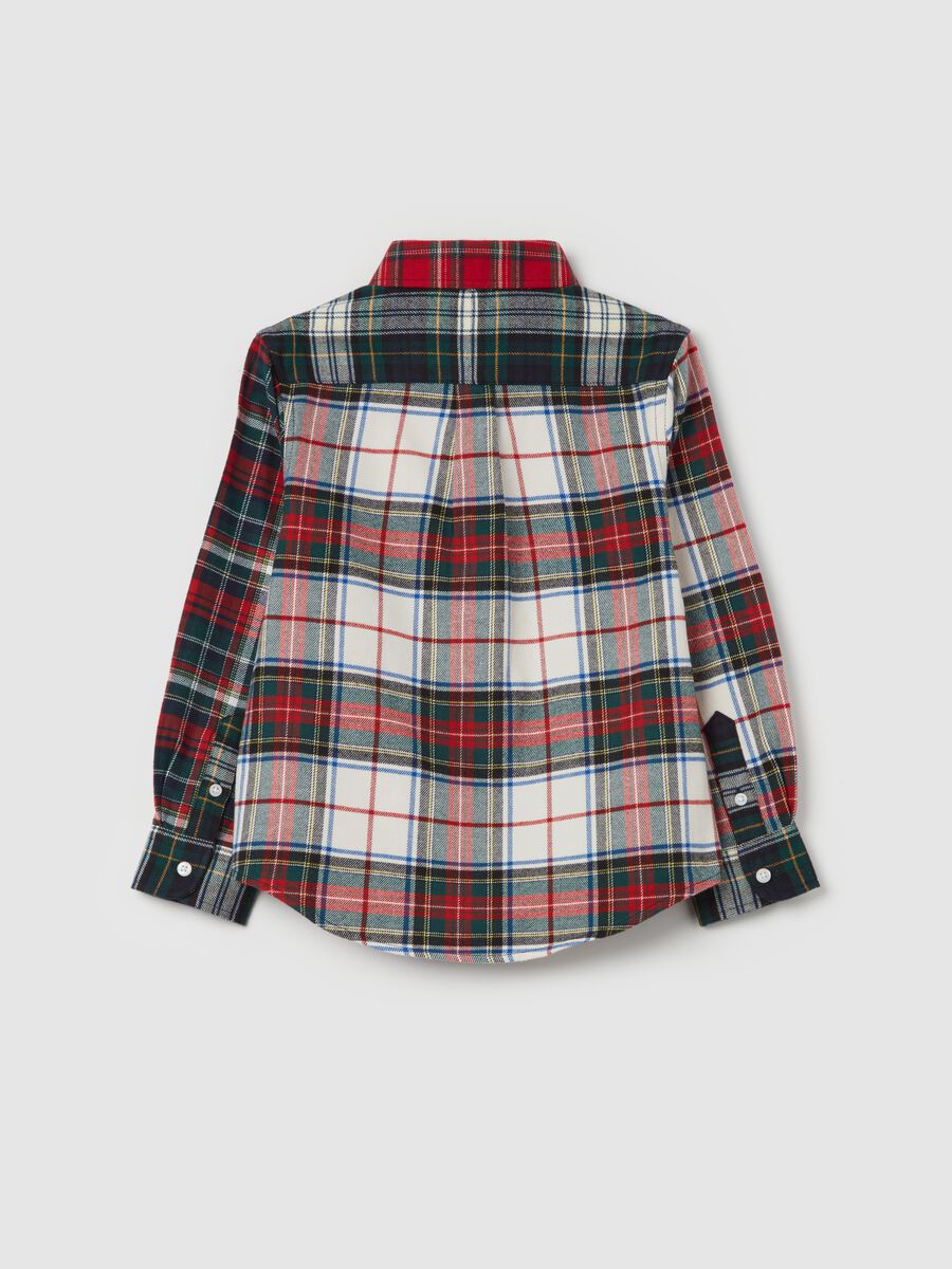 Flannel shirt with tartan pattern_1