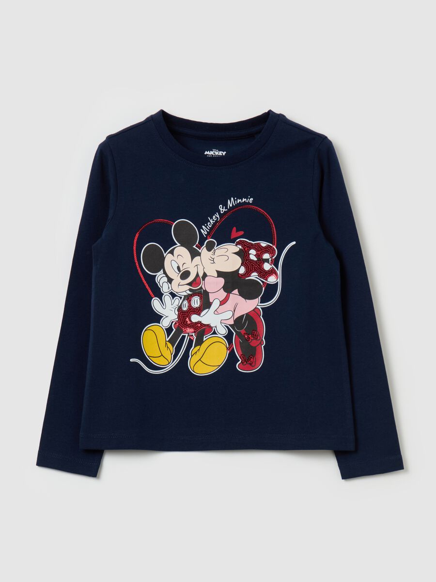 T-shirt with Disney Minnie and Mickey Mouse print_0