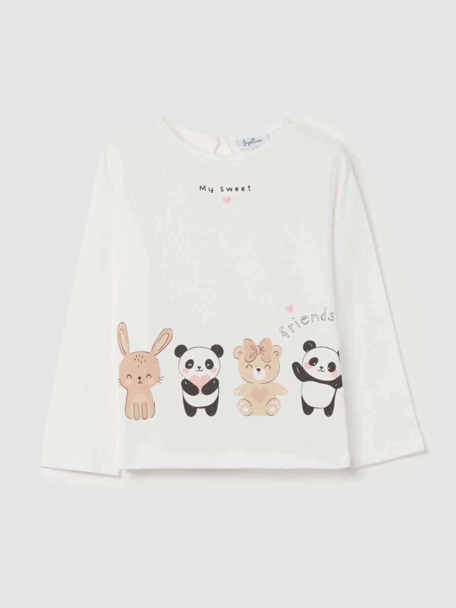 T-shirt with long sleeves and animals print_0