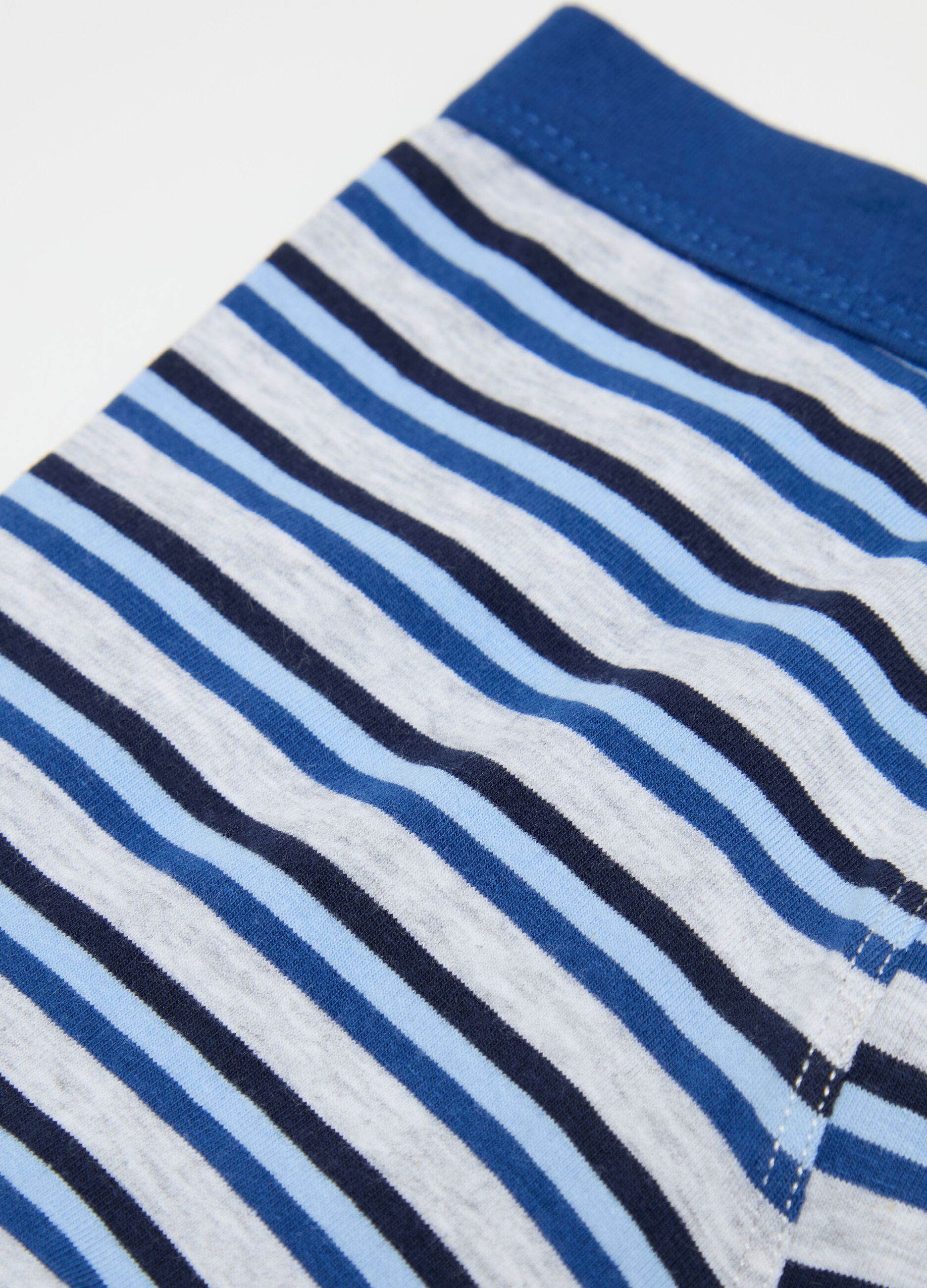 Striped organic cotton boxer shorts