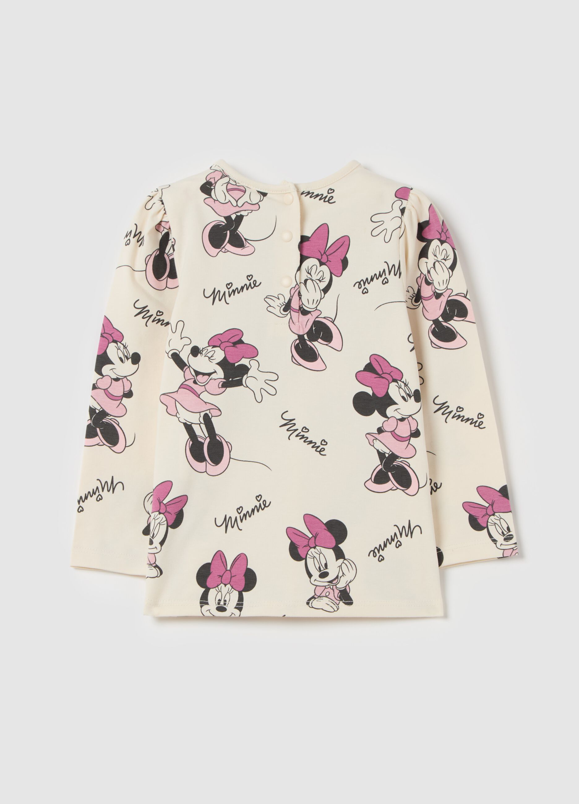 T-shirt in cotone bio con stampa Minnie