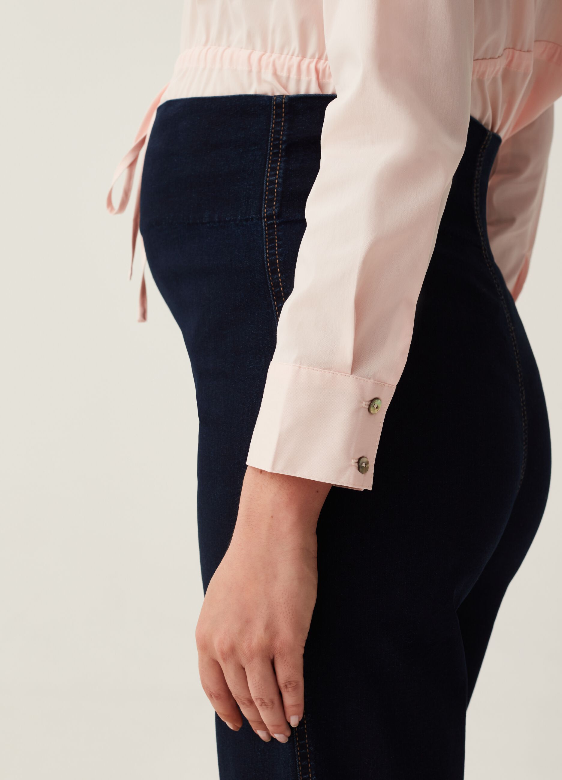 Maternity palazzo trousers in denim