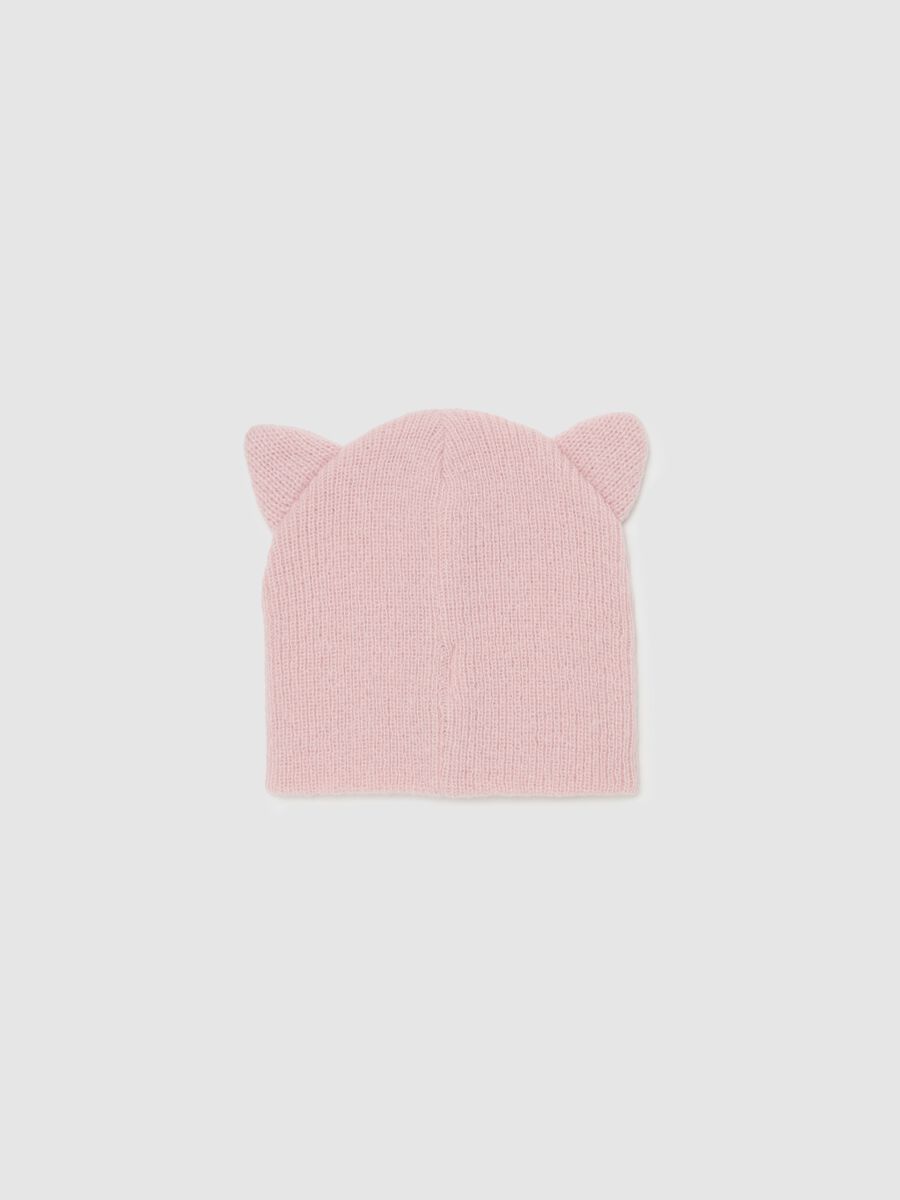 Knit hat with cat ears_1