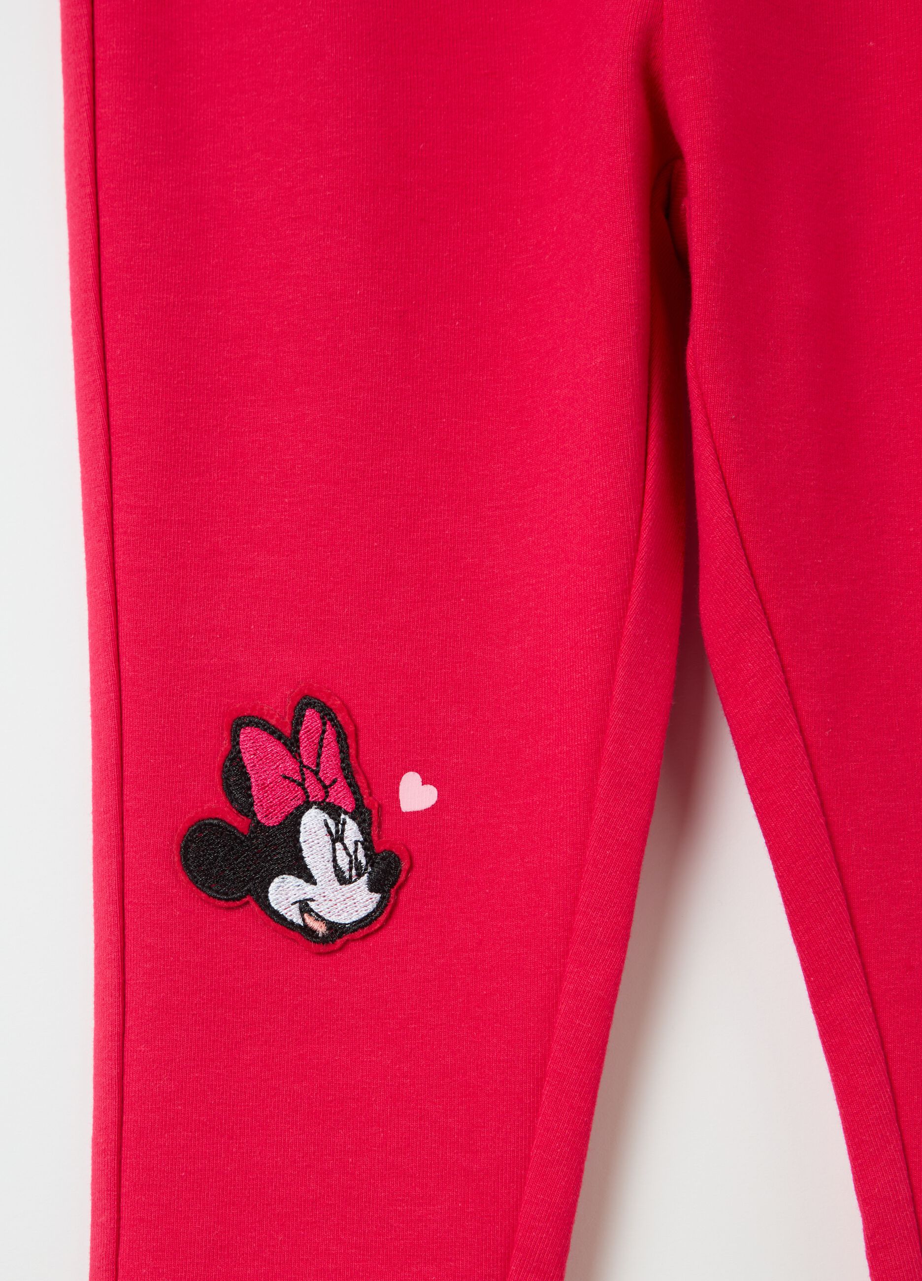 Joggers with drawstring and Minnie Mouse patch