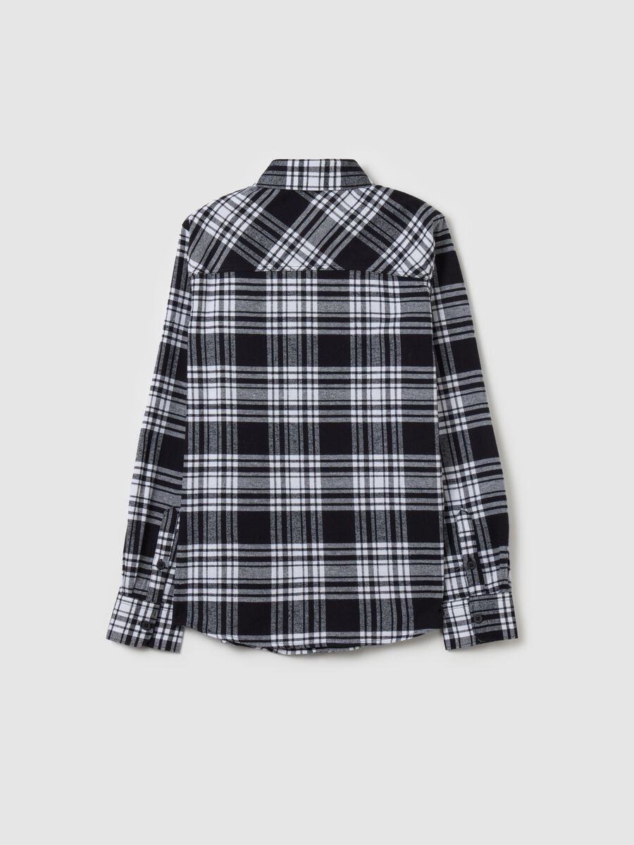 Flannel shirt with check pattern_1