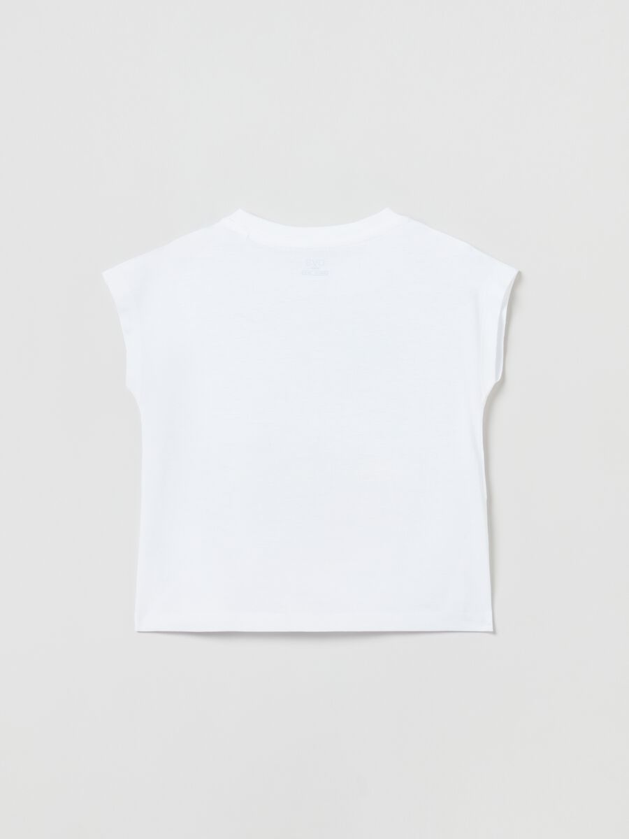 Sleeveless T-shirt with print_1