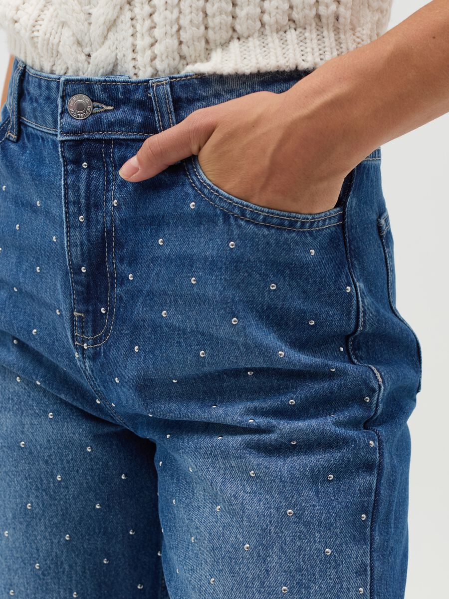 Wide-leg jeans with diamantés_3