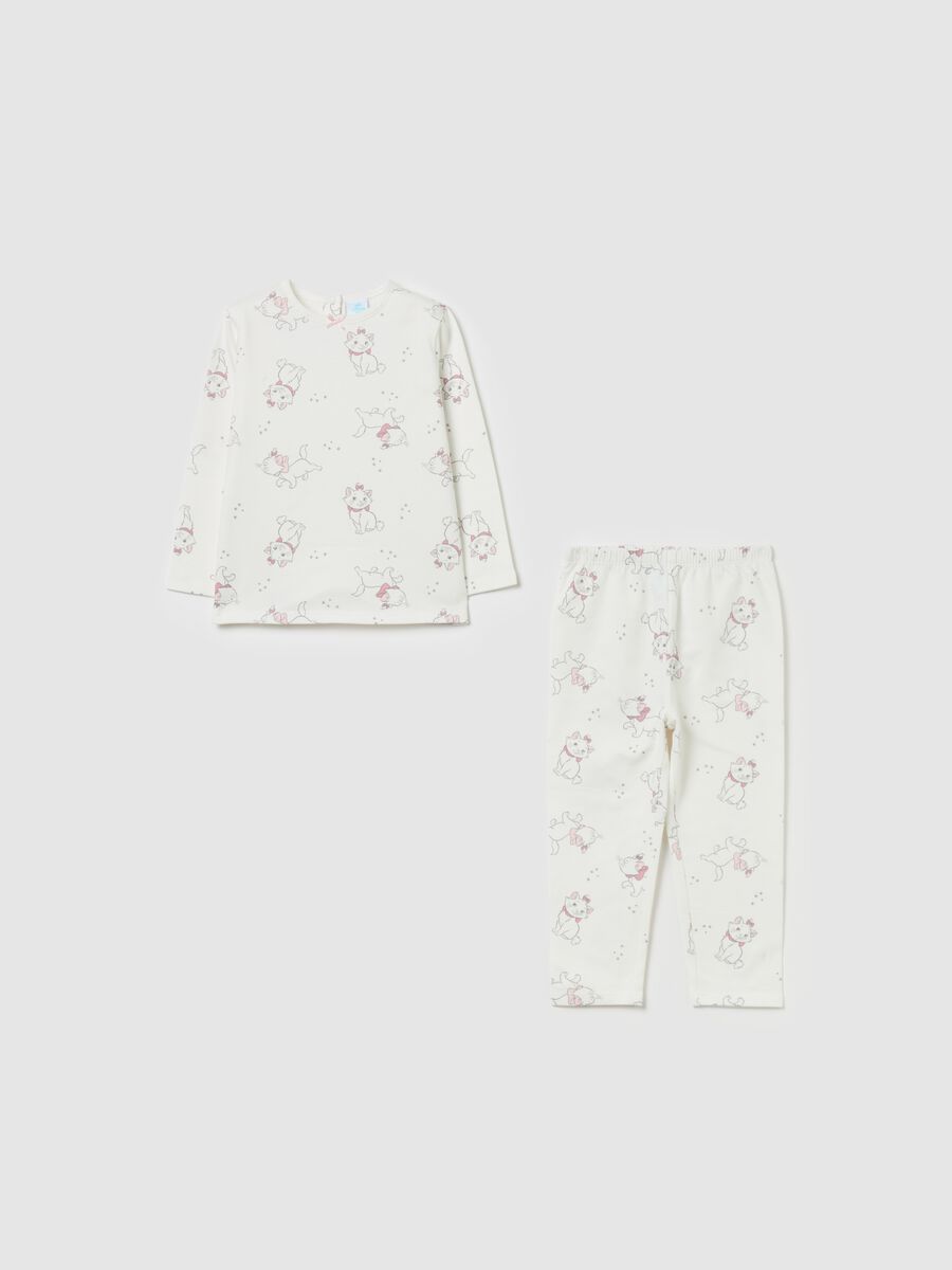 Organic cotton fleece pyjamas with Marie print_0