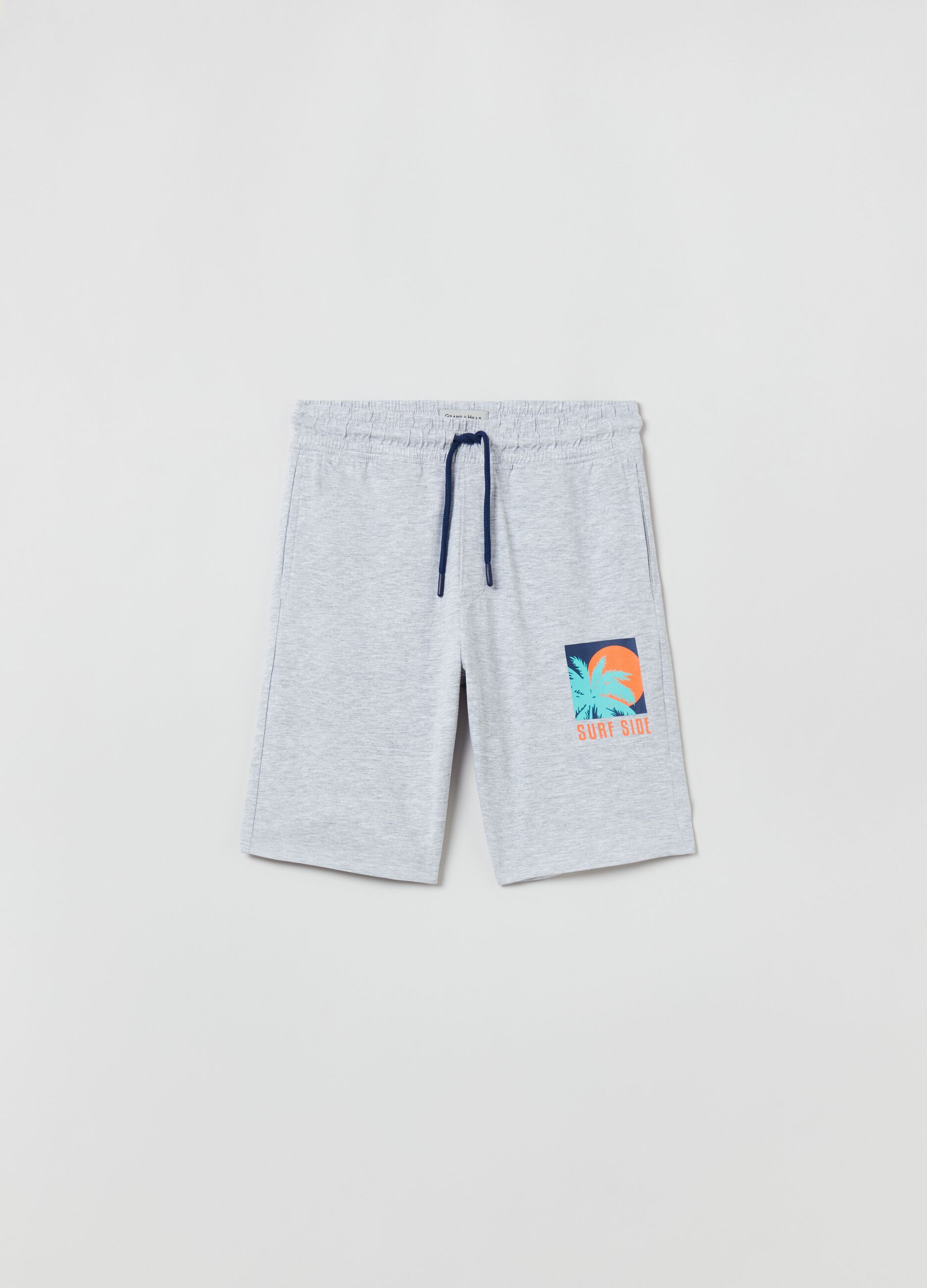 Bermuda joggers in jersey with print