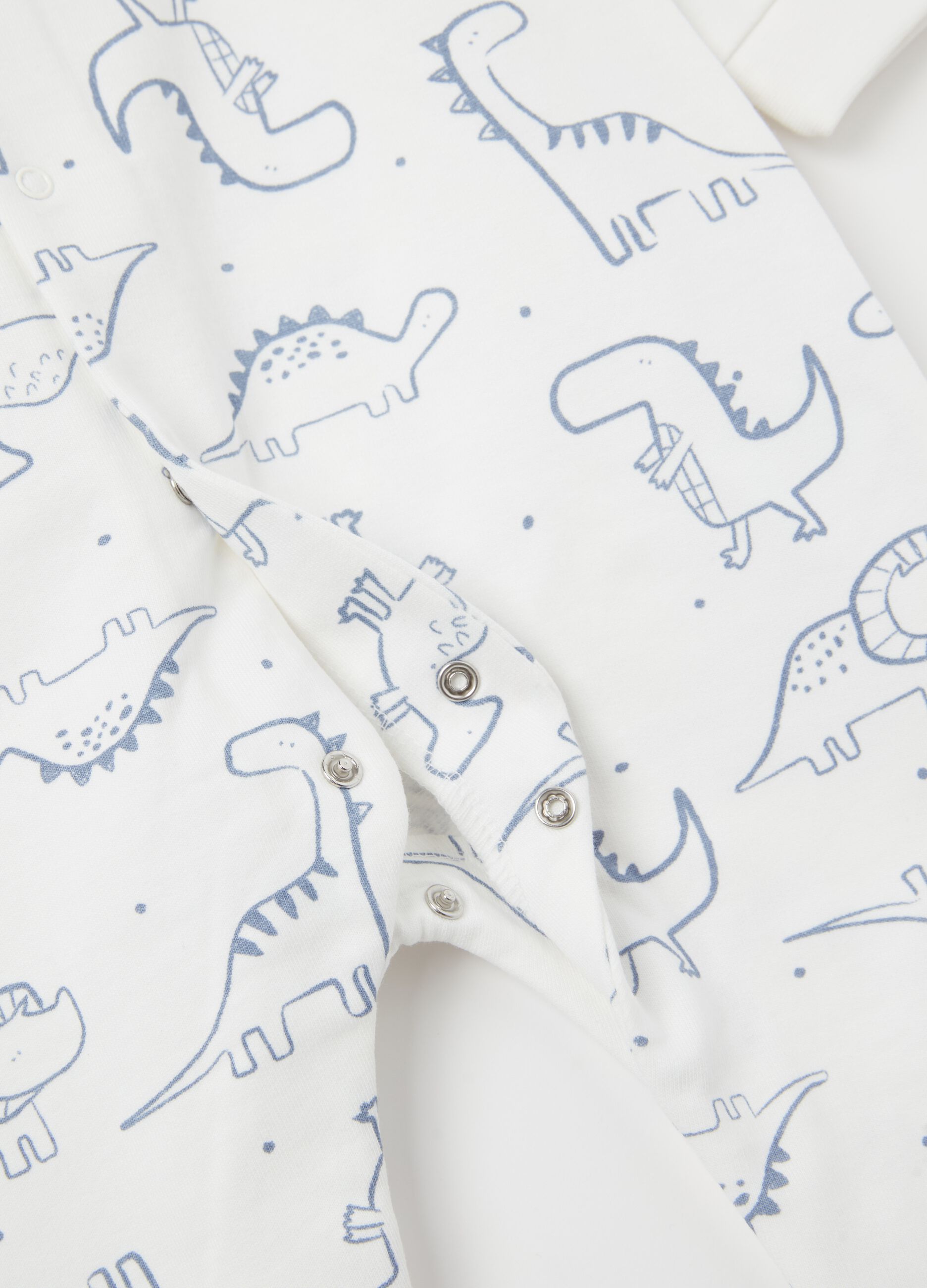 Two-pack organic cotton onesies with dinosaurs print