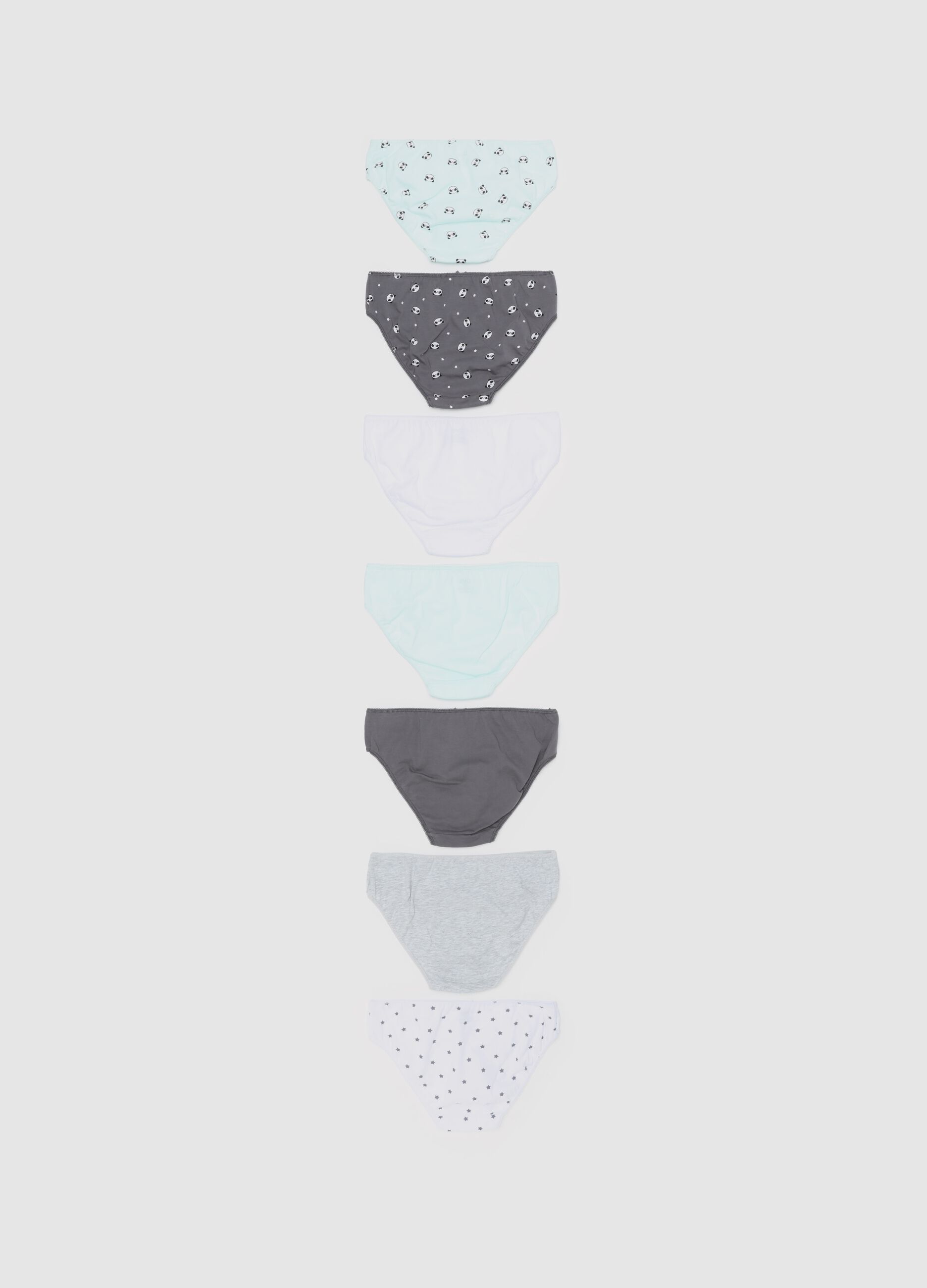 Seven-pack briefs in organic cotton with bow