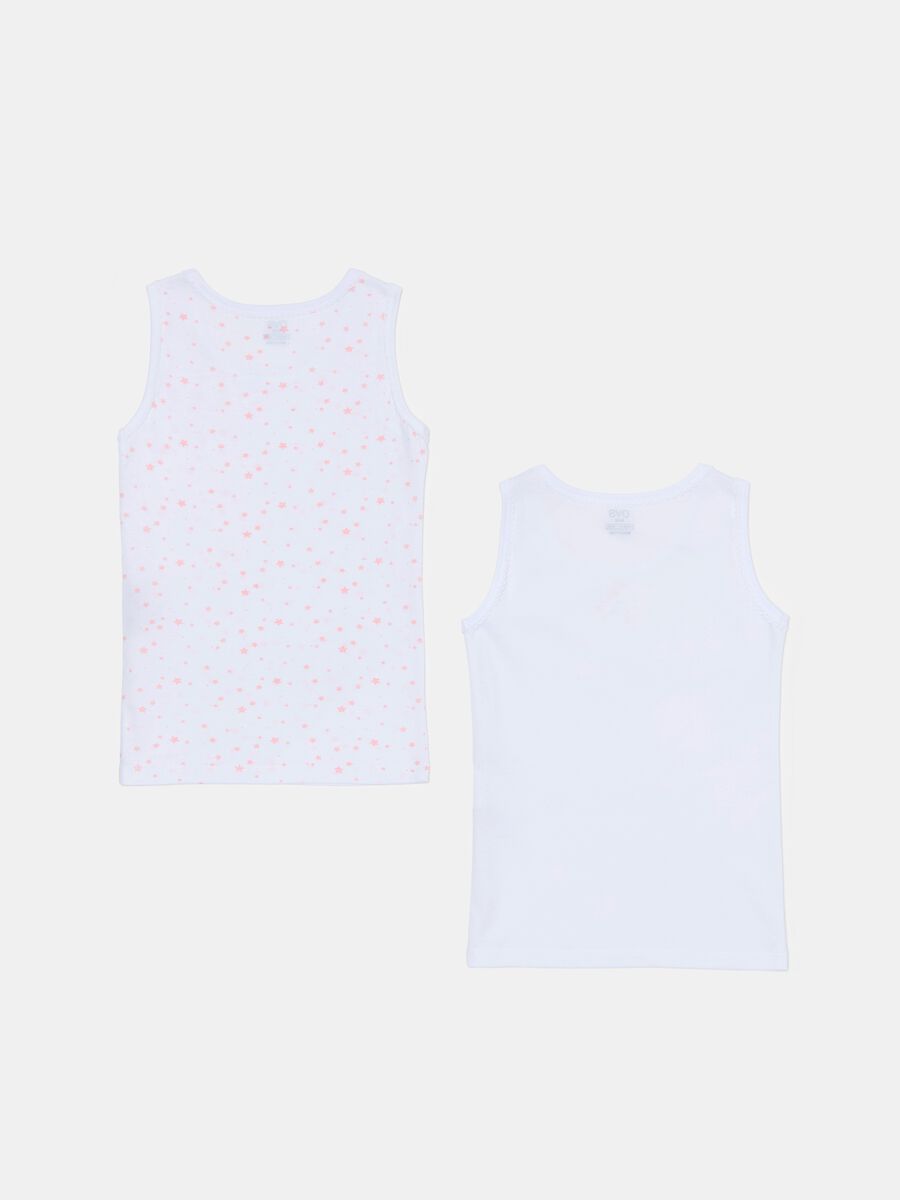 Two-pack vests with small stars print_1