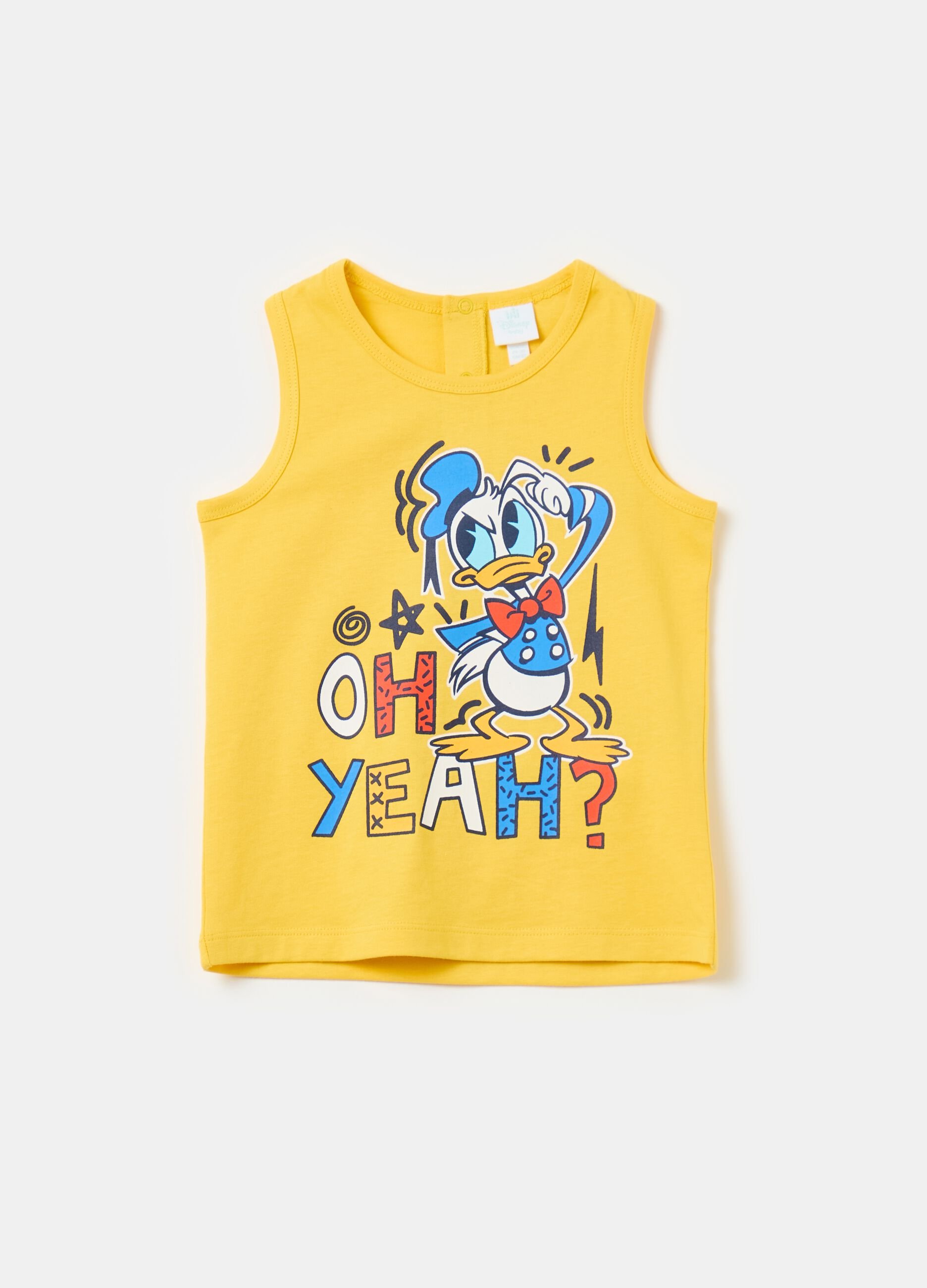 Camiseta de tirantes de algodón estampado Donald Duck 90
