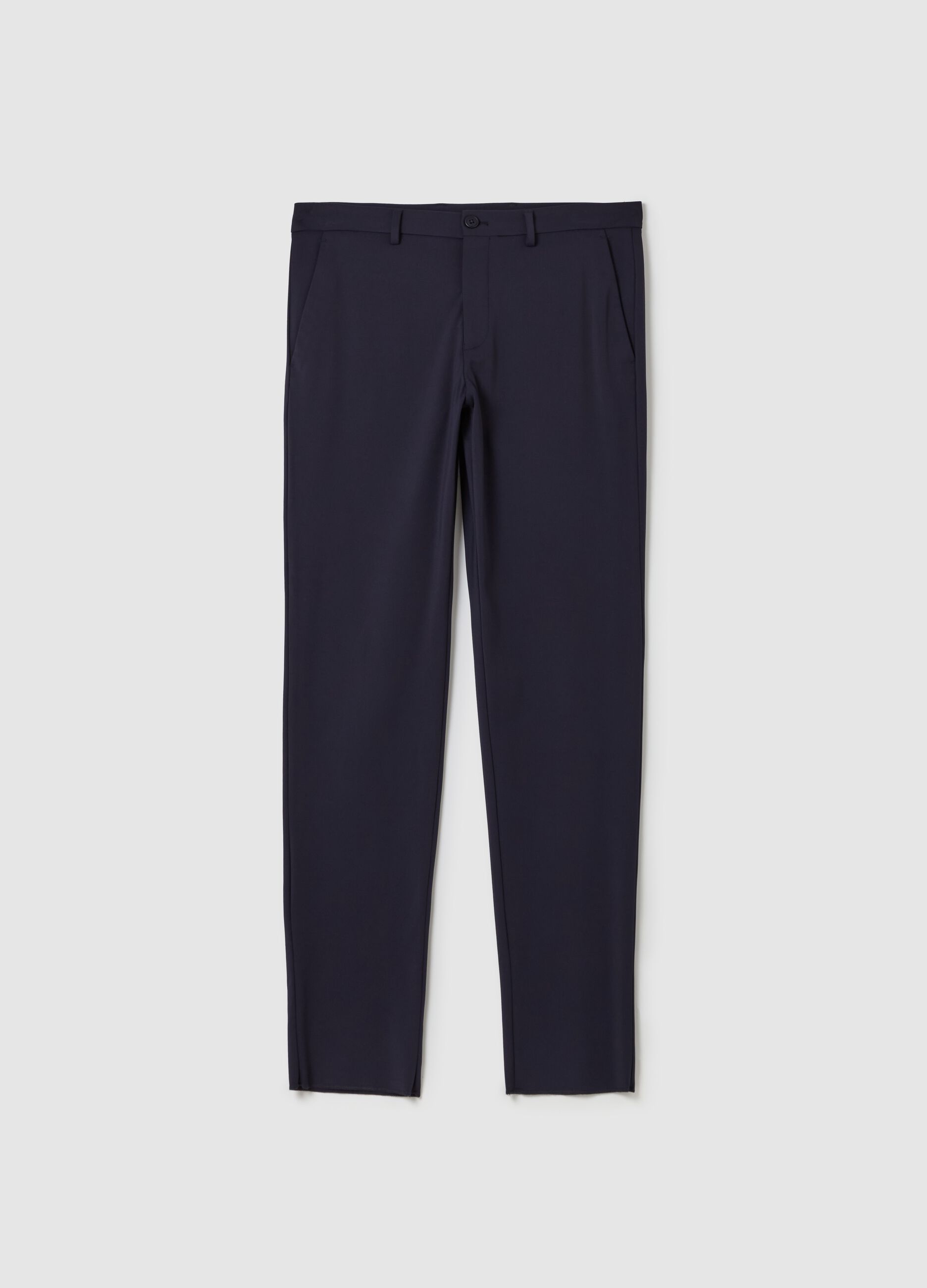 Contemporary chino trousers in technical fabric