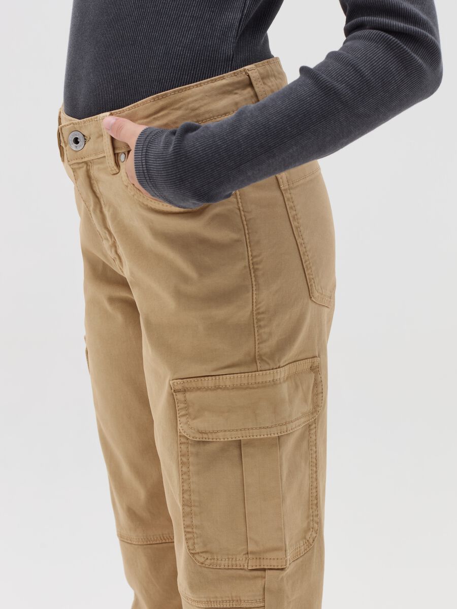 Stretch cotton cargo joggers_2