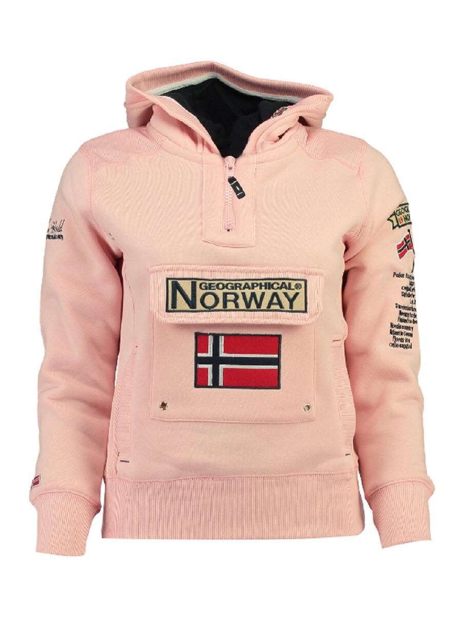 Geographical Norway half-zip sweatshirt with hood_0