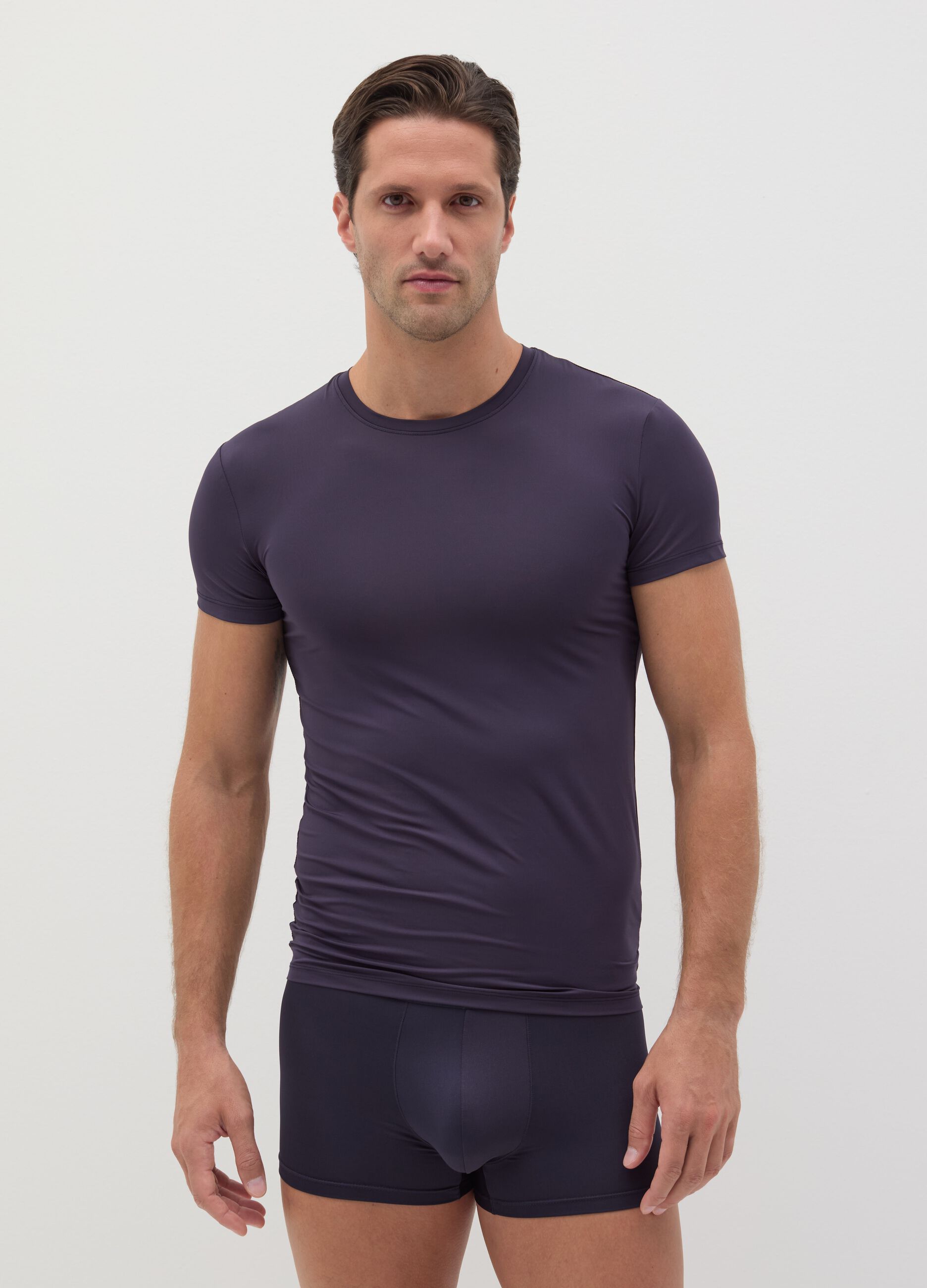 T-shirt intima in microfibra stretch