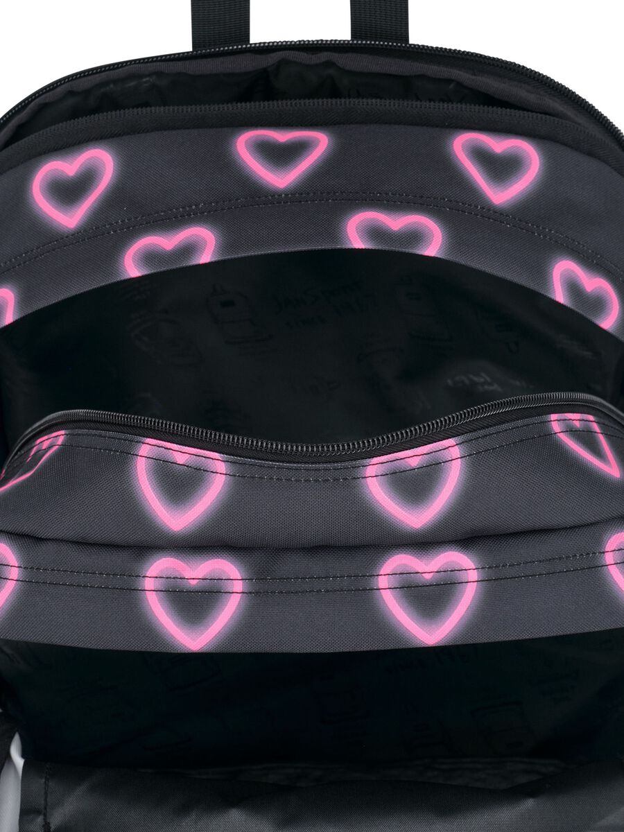 Big Student backpack with hearts pattern_4