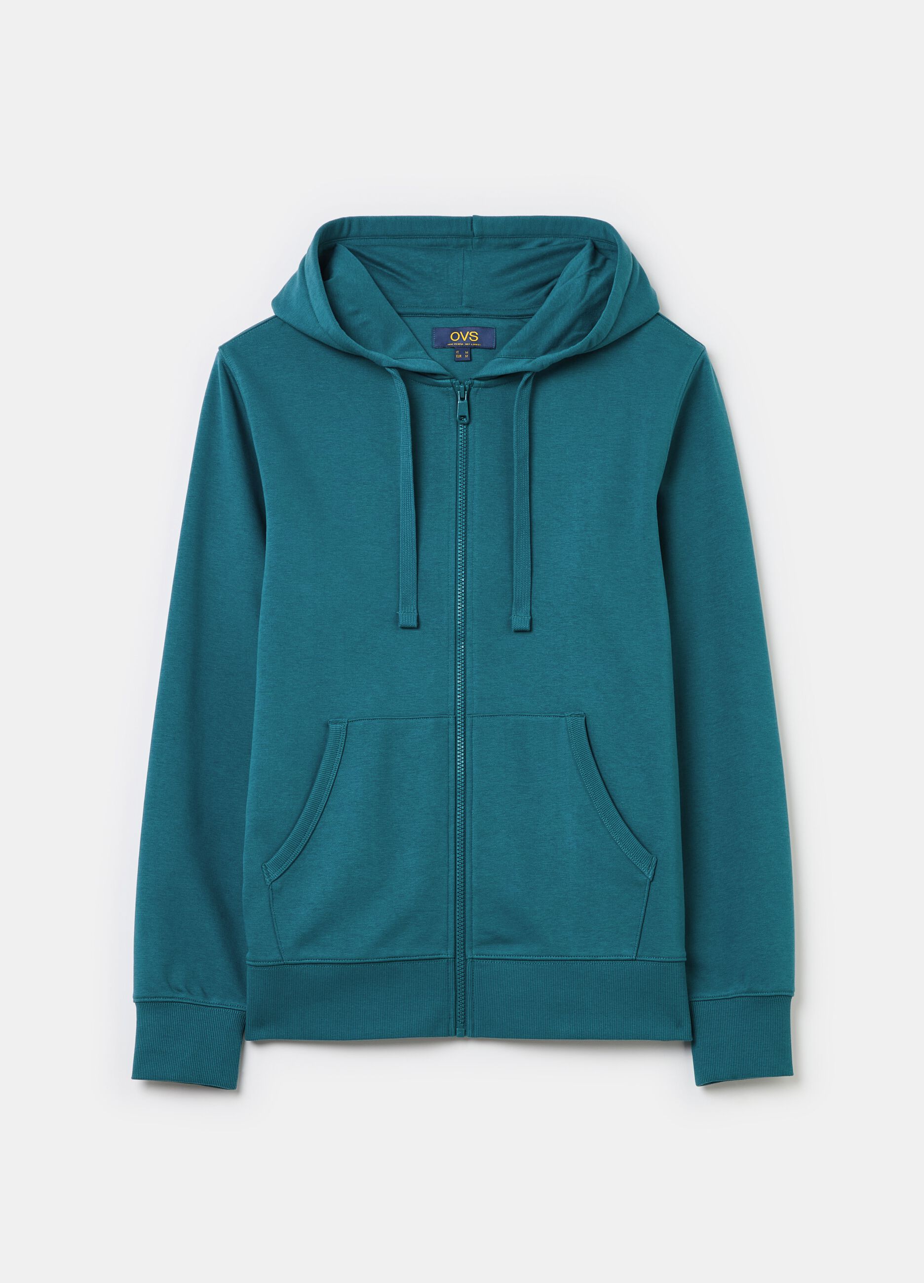 Full-zip sweatshirt with hood