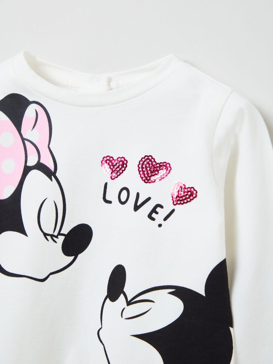 Disney Minnie and Mickey Mouse T-shirt with long sleeves_2