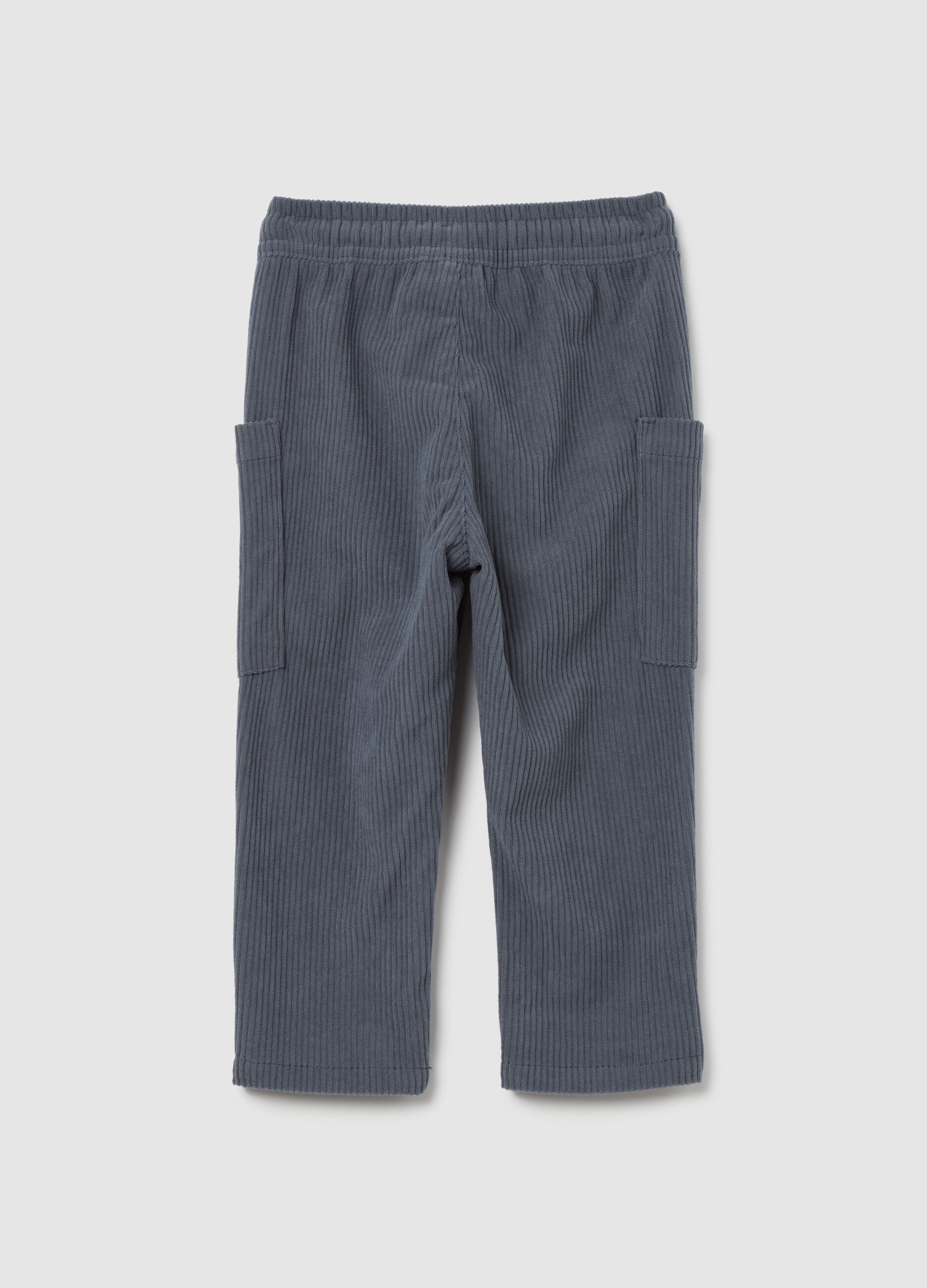 Corduroy jogger trousers with pockets