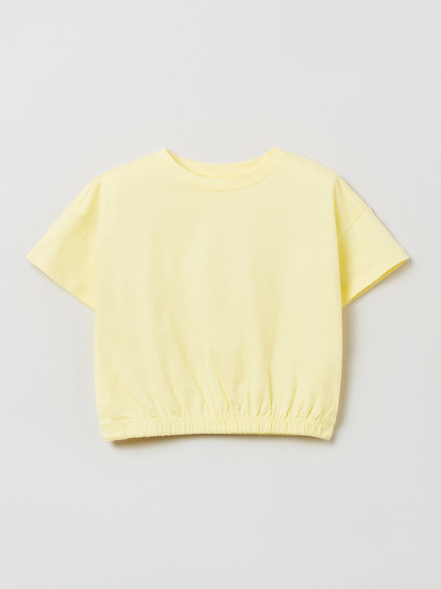 Cotton T-shirt with elastic base_0